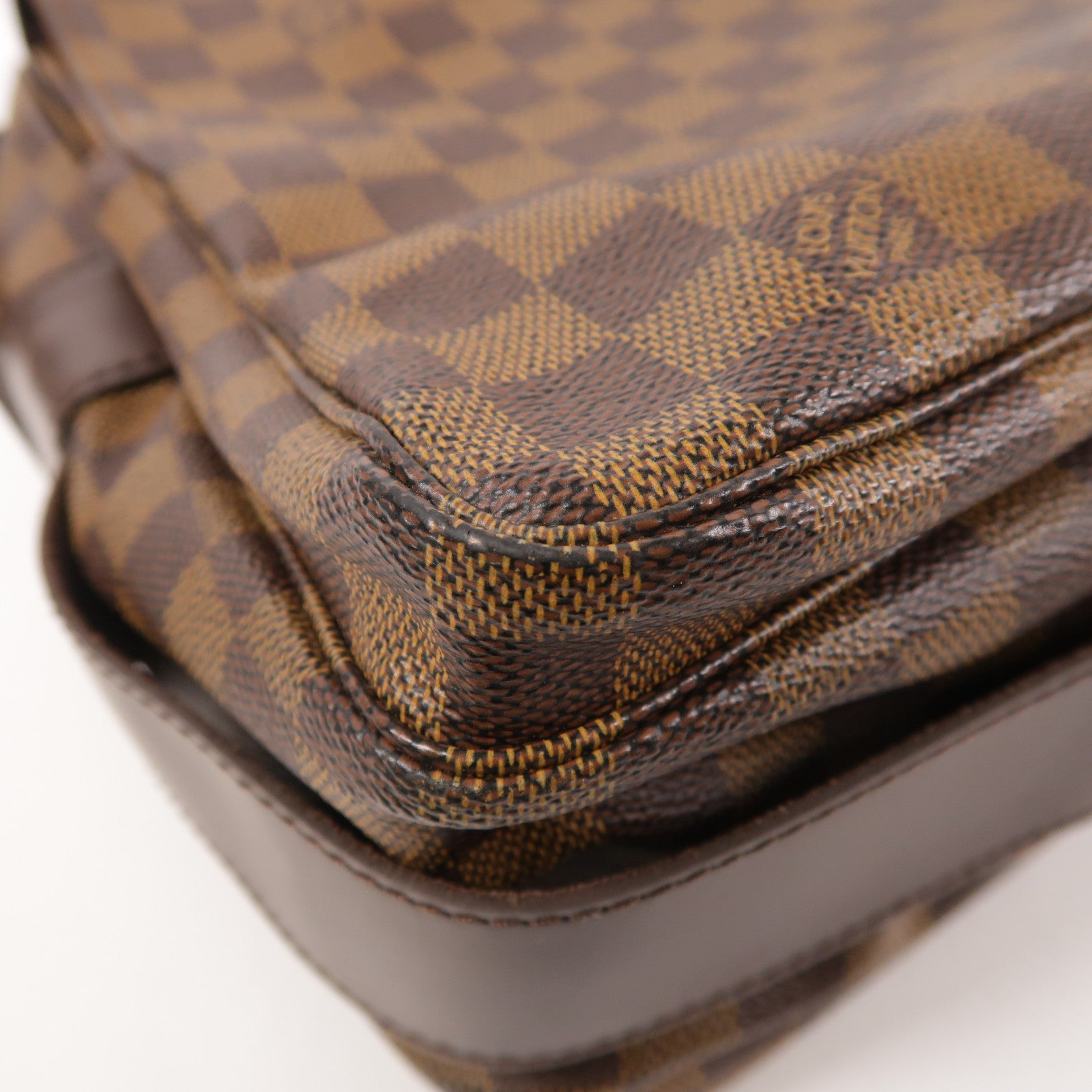 LOUIS VUITTON 【激減優惠】Damier Naviglio金扣肩背袋棕色