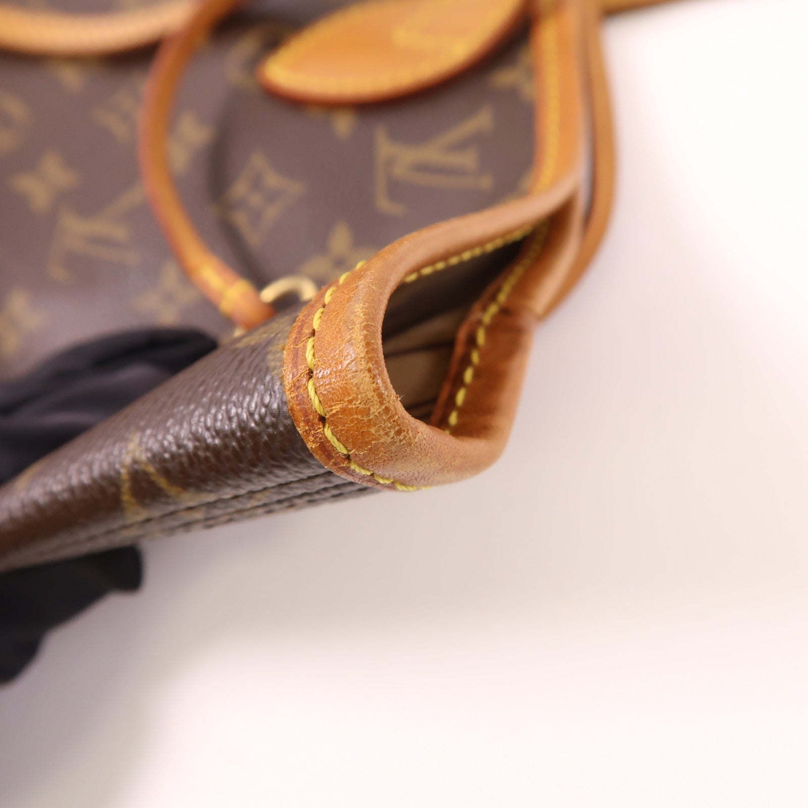 LOUIS VUITTON Monogram Neverfull MM金扣手挽袋