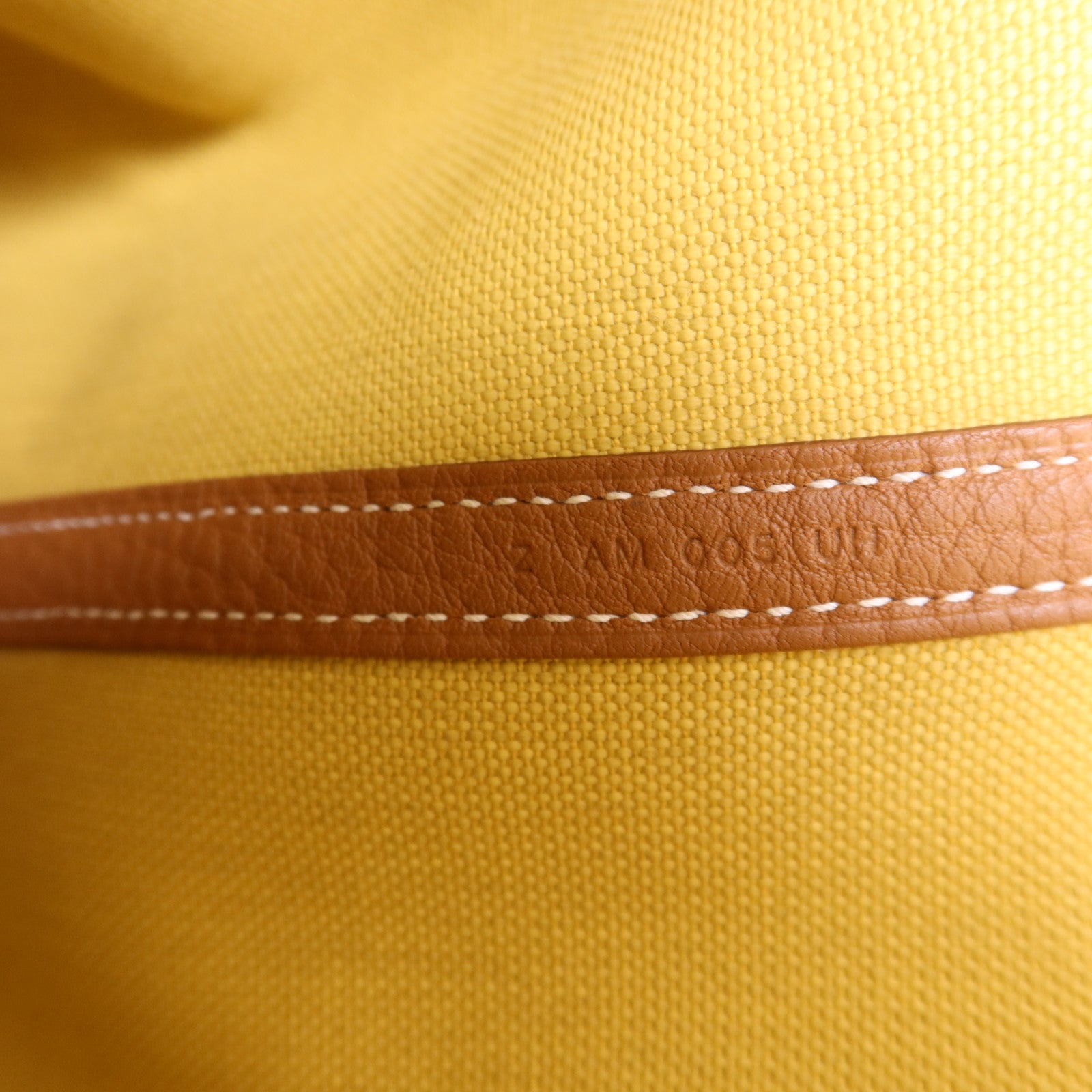 HERMES 帆布Garden Party TPM銀扣手挽袋Gold