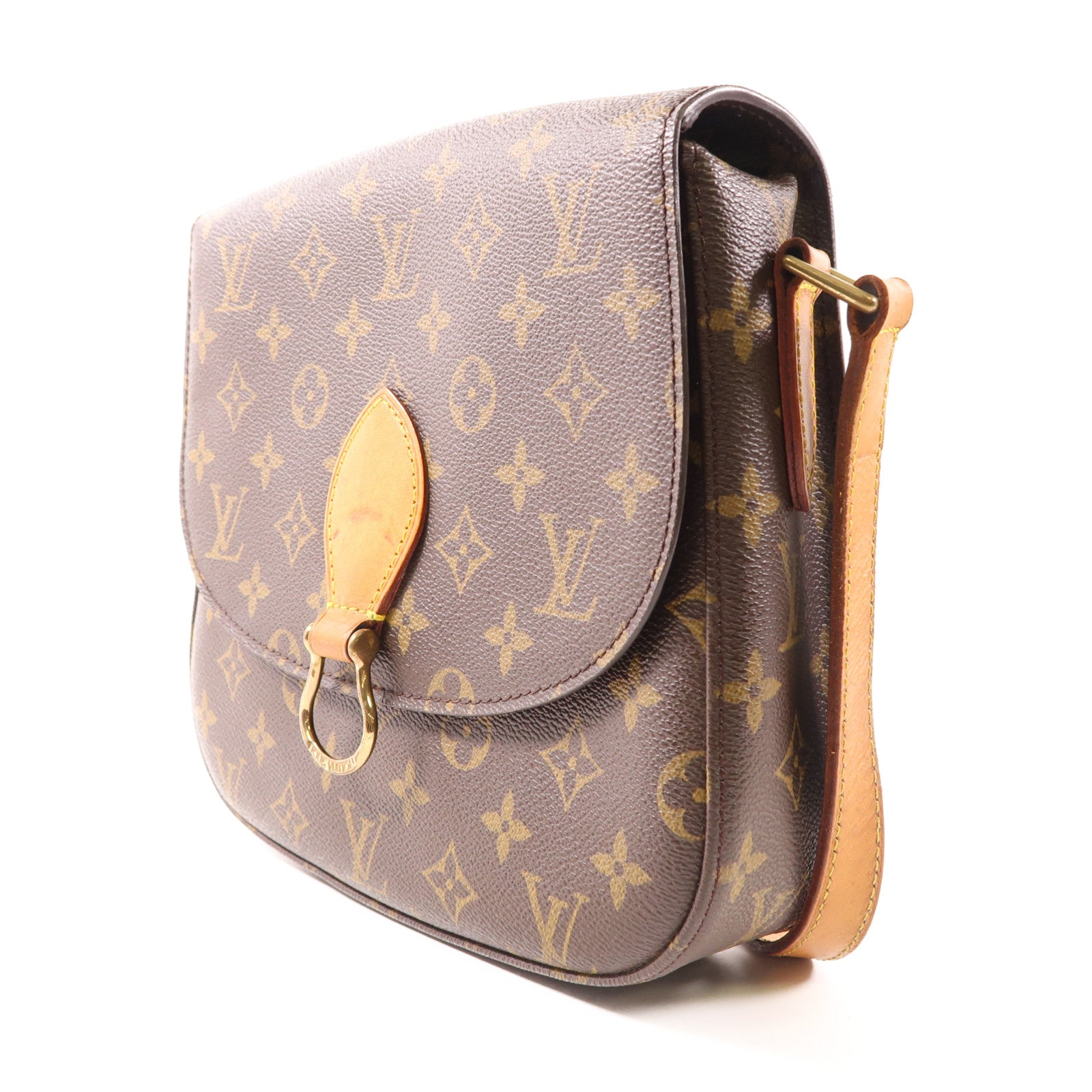 LOUIS VUITTON Monogram Saint Cloud GM金扣肩背袋