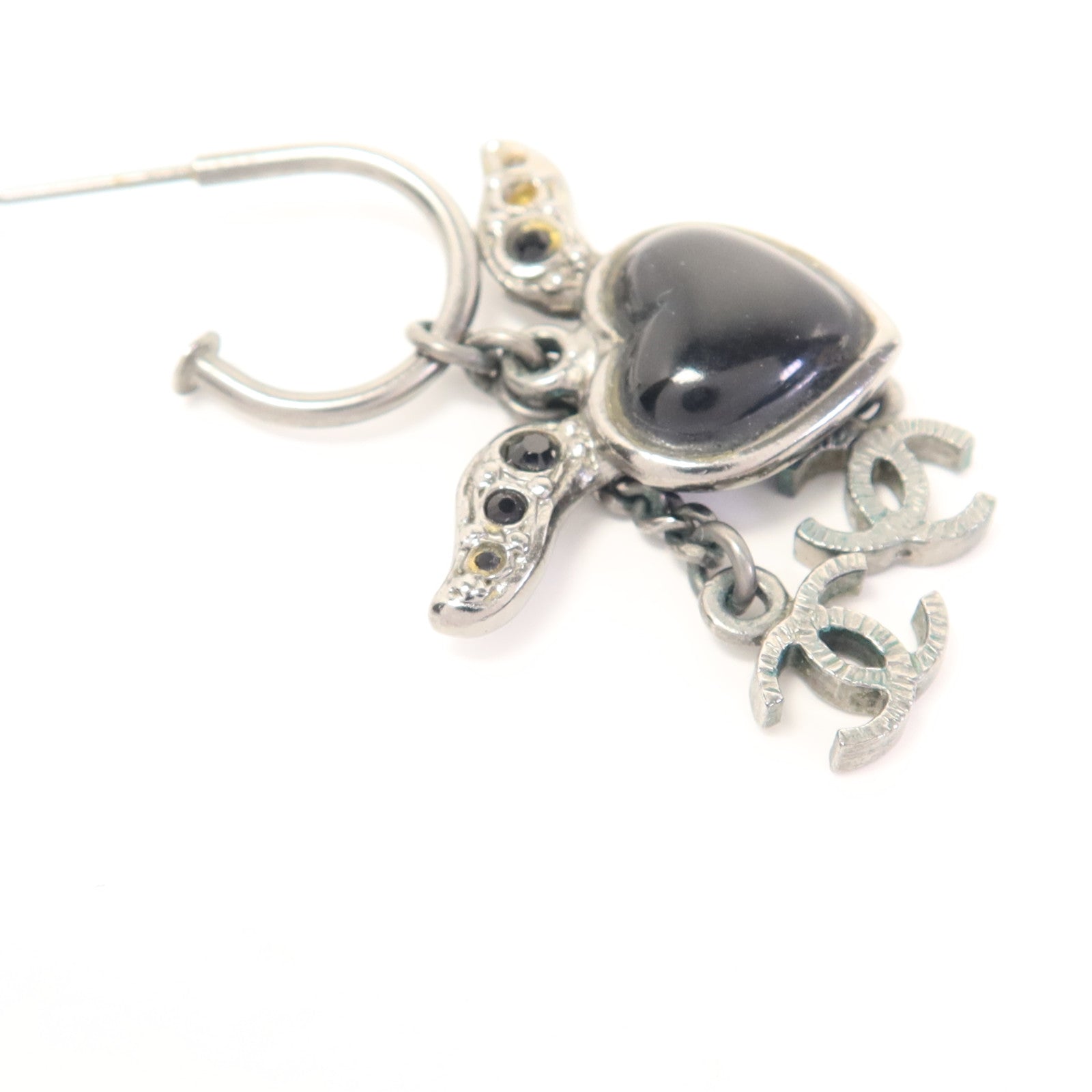 CHANEL 金屬/水晶Pierced Earrings耳環