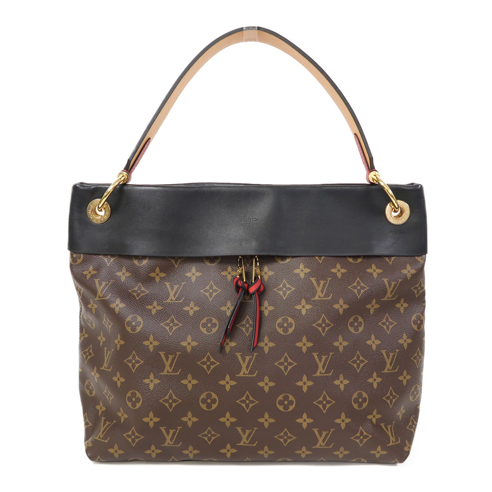 LOUIS VUITTON Monogram Tuileries Hobo金扣肩背袋啡色