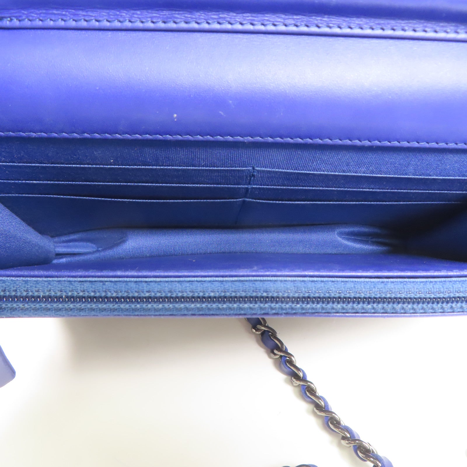 CHANEL 皮革WOC Wallet On Chain銀扣鏈帶肩背袋