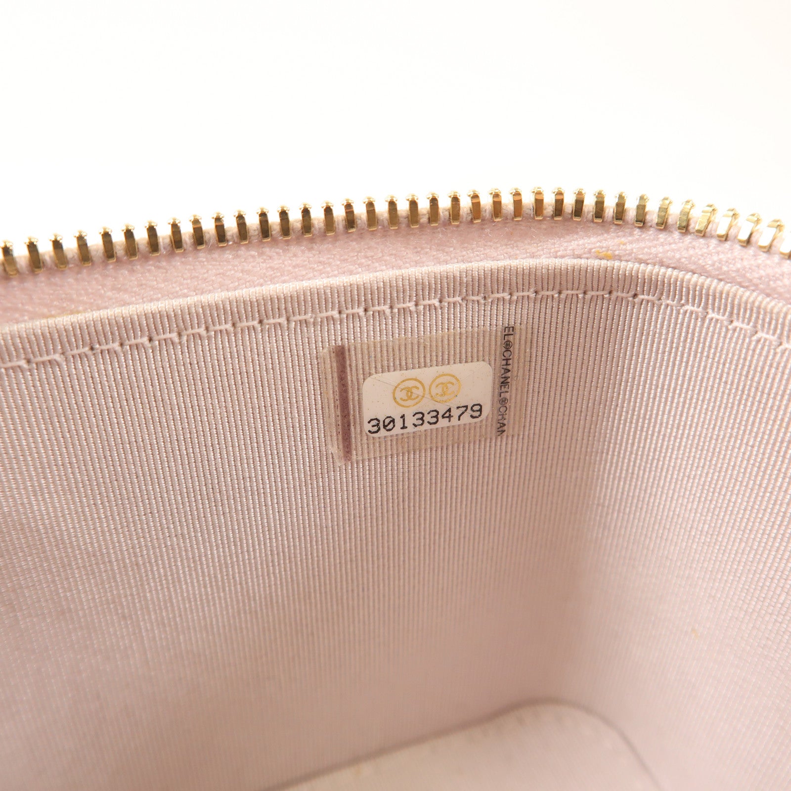 CHANEL CC GHW Mini Vanity Chain Shoulder Bag Calfskin Leather Pink