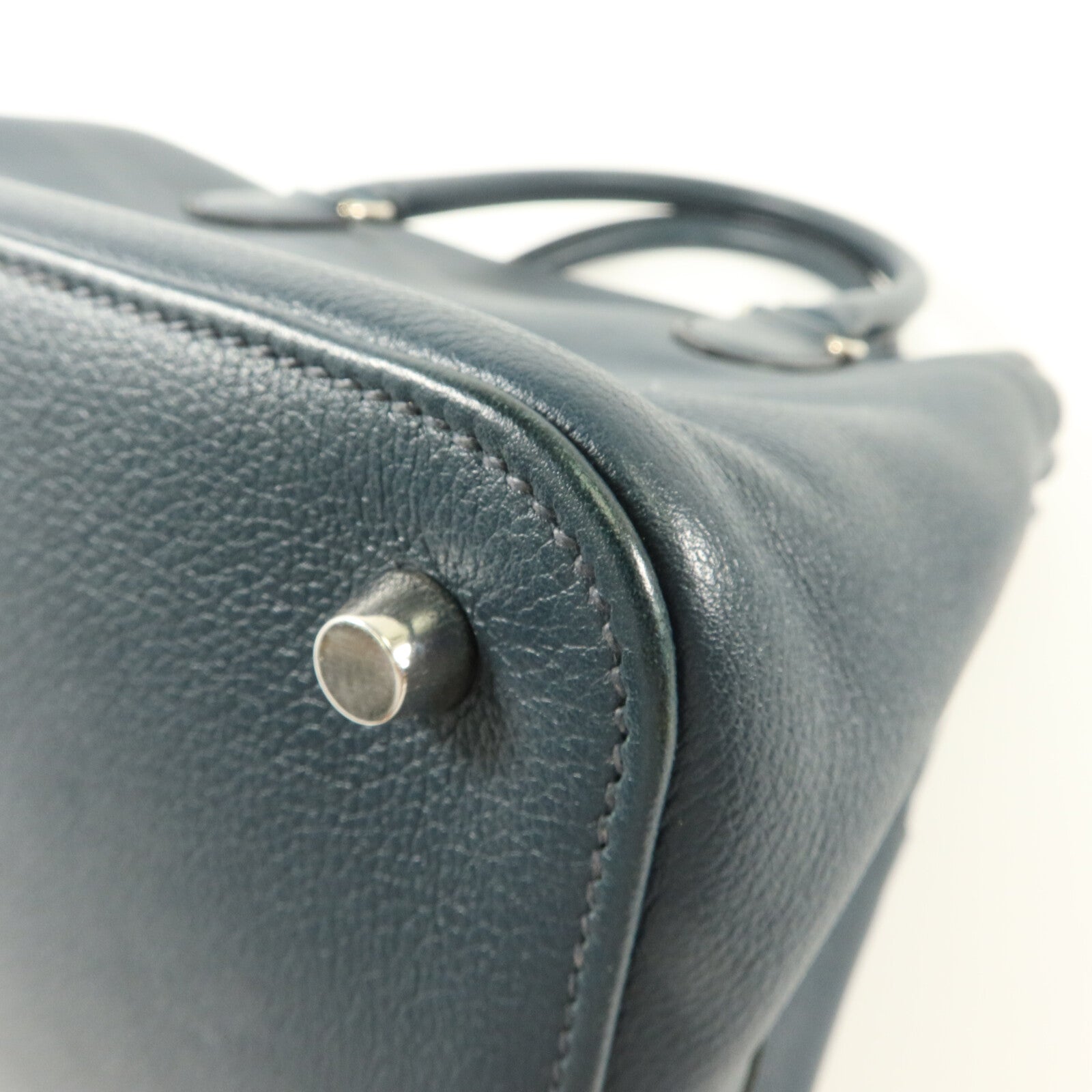 HERMES Evercolor皮革Toolbox 26手挽肩背兩用袋Bleu Ocean