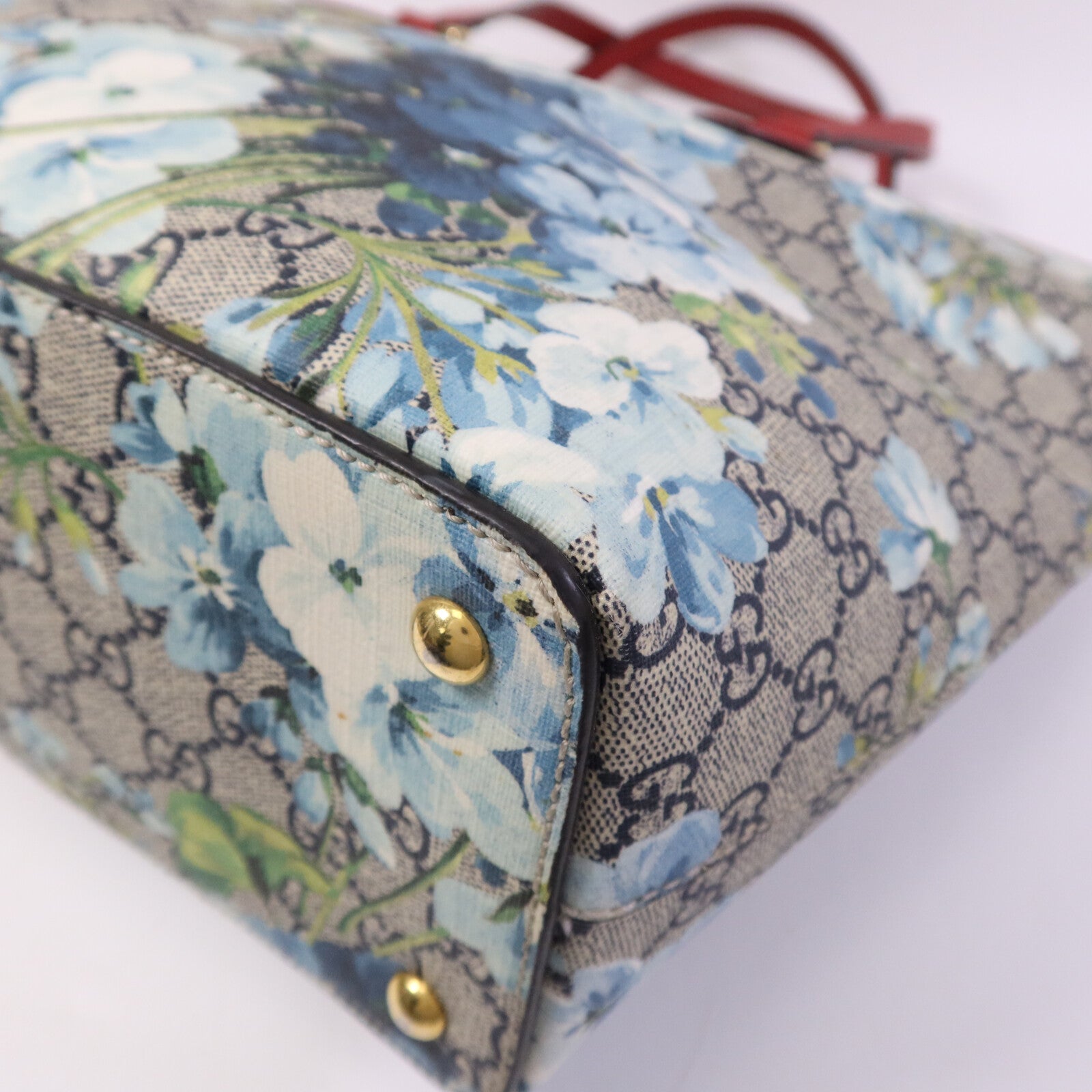 GUCCI 塗層帆布GG Supreme Blooms Tote Bag金扣手挽袋