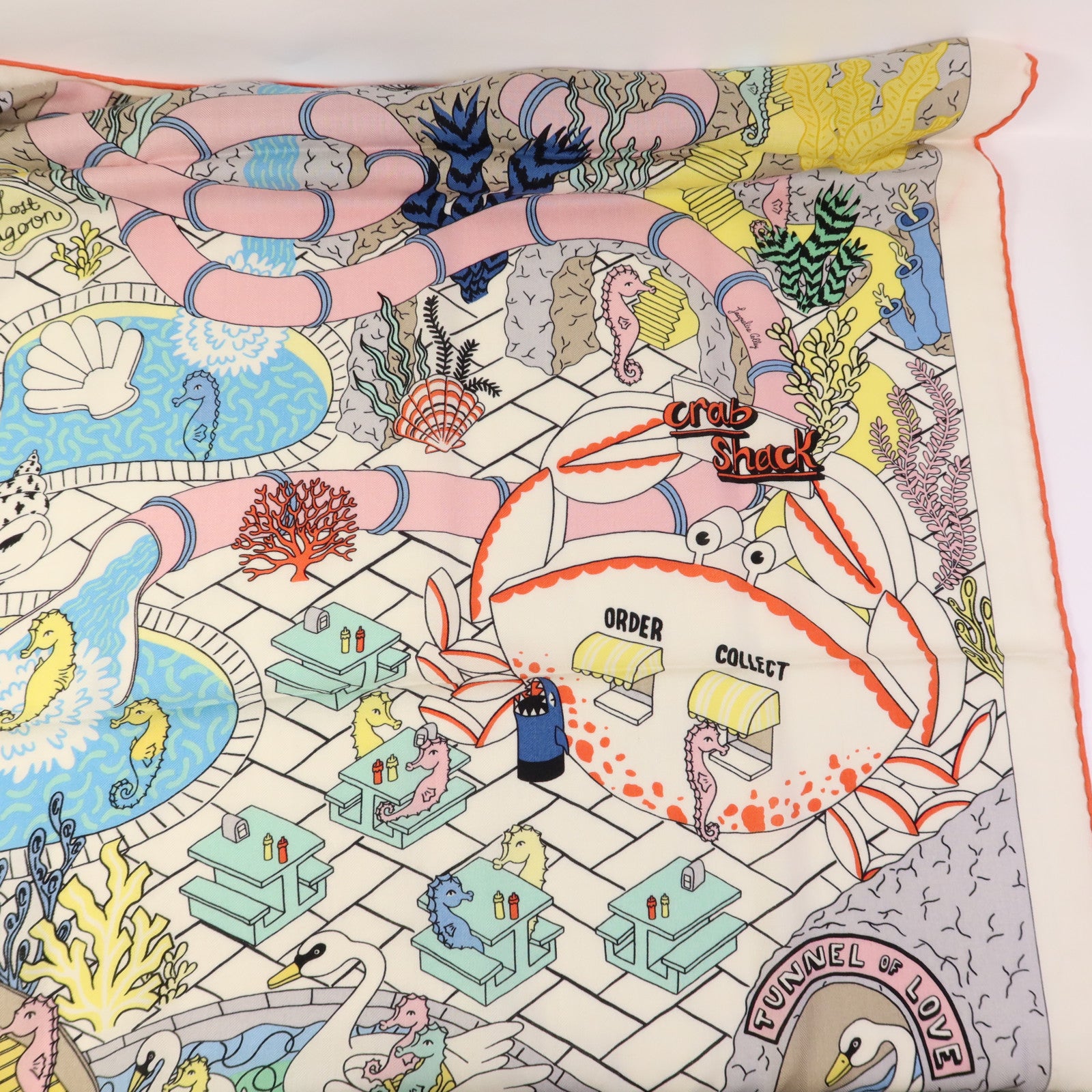 HERMES 羊絨/絲質Scarf 140X140絲巾