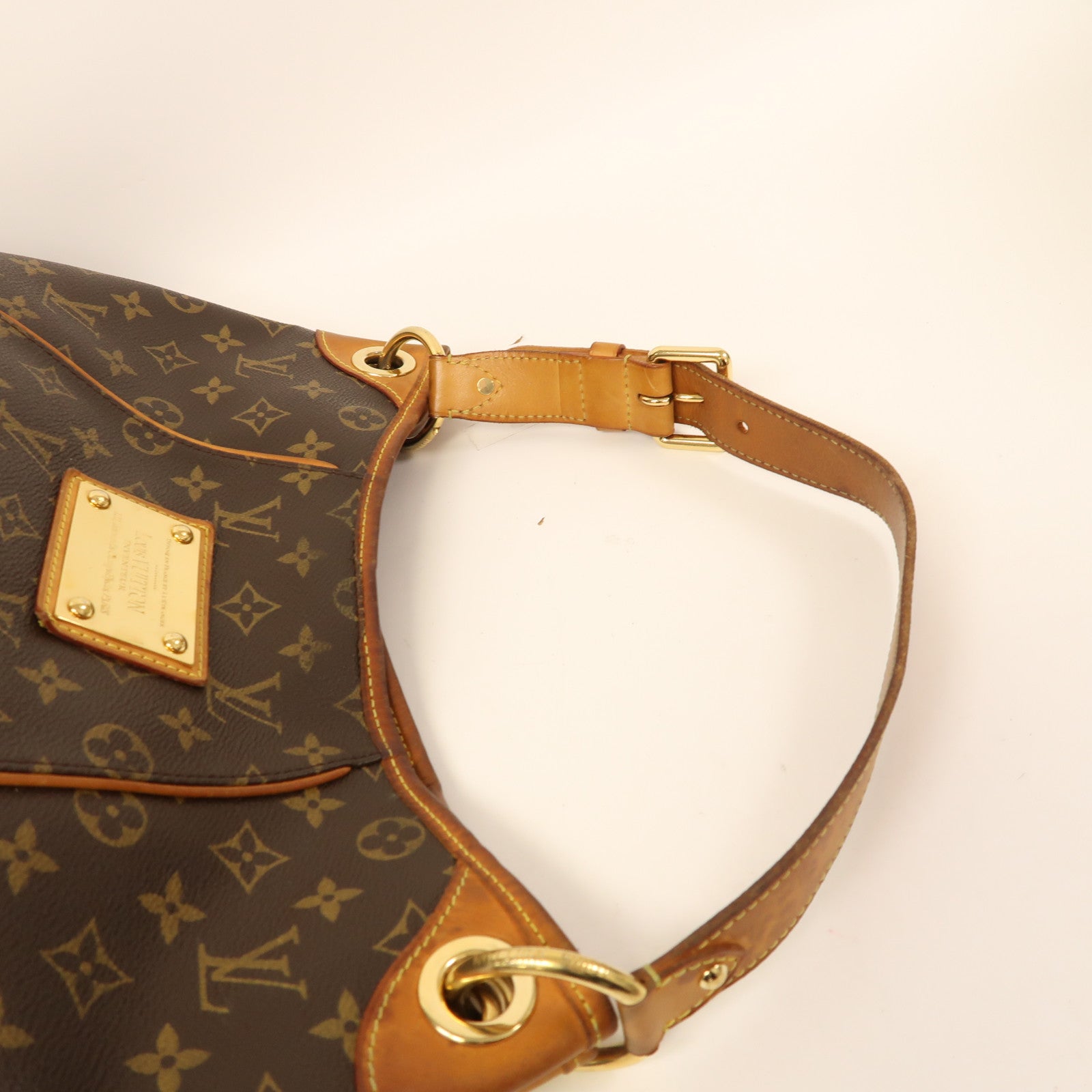 LOUIS VUITTON Monogram Galliera PM金扣肩背袋棕色