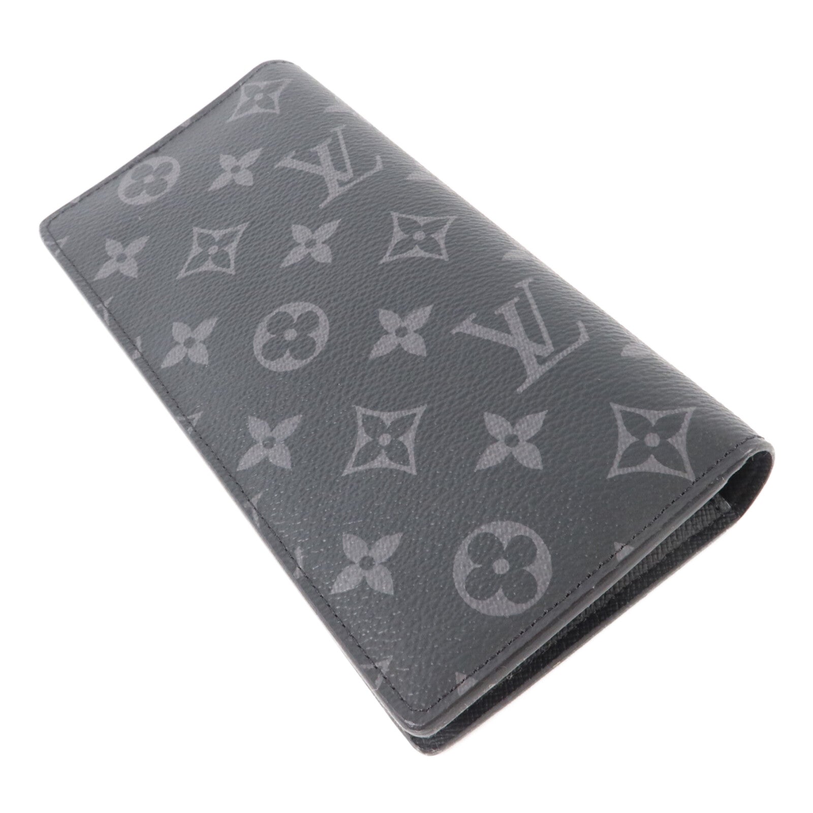 LOUIS VUITTON Monogram Eclipse Brazza長錢包