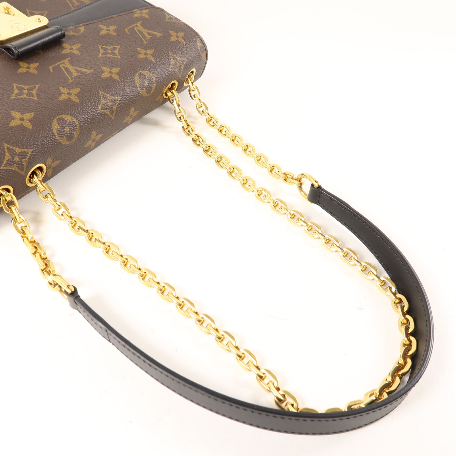 LOUIS VUITTON Monogram Marceau金扣肩背袋棕色