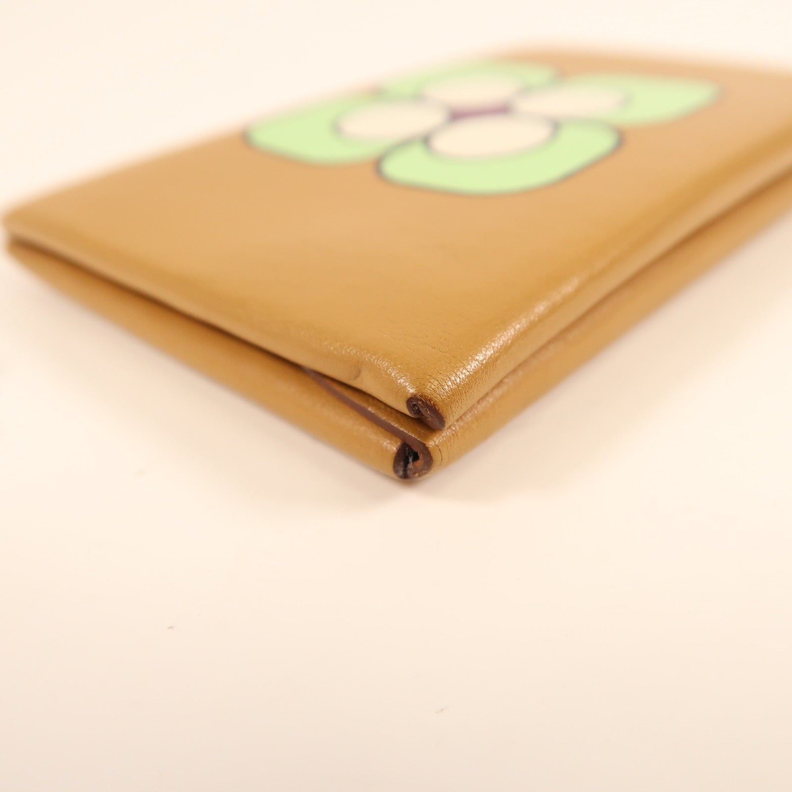 HERMES GHW Calvi Card Case Swift Leather Stamp U 4B Biscuit