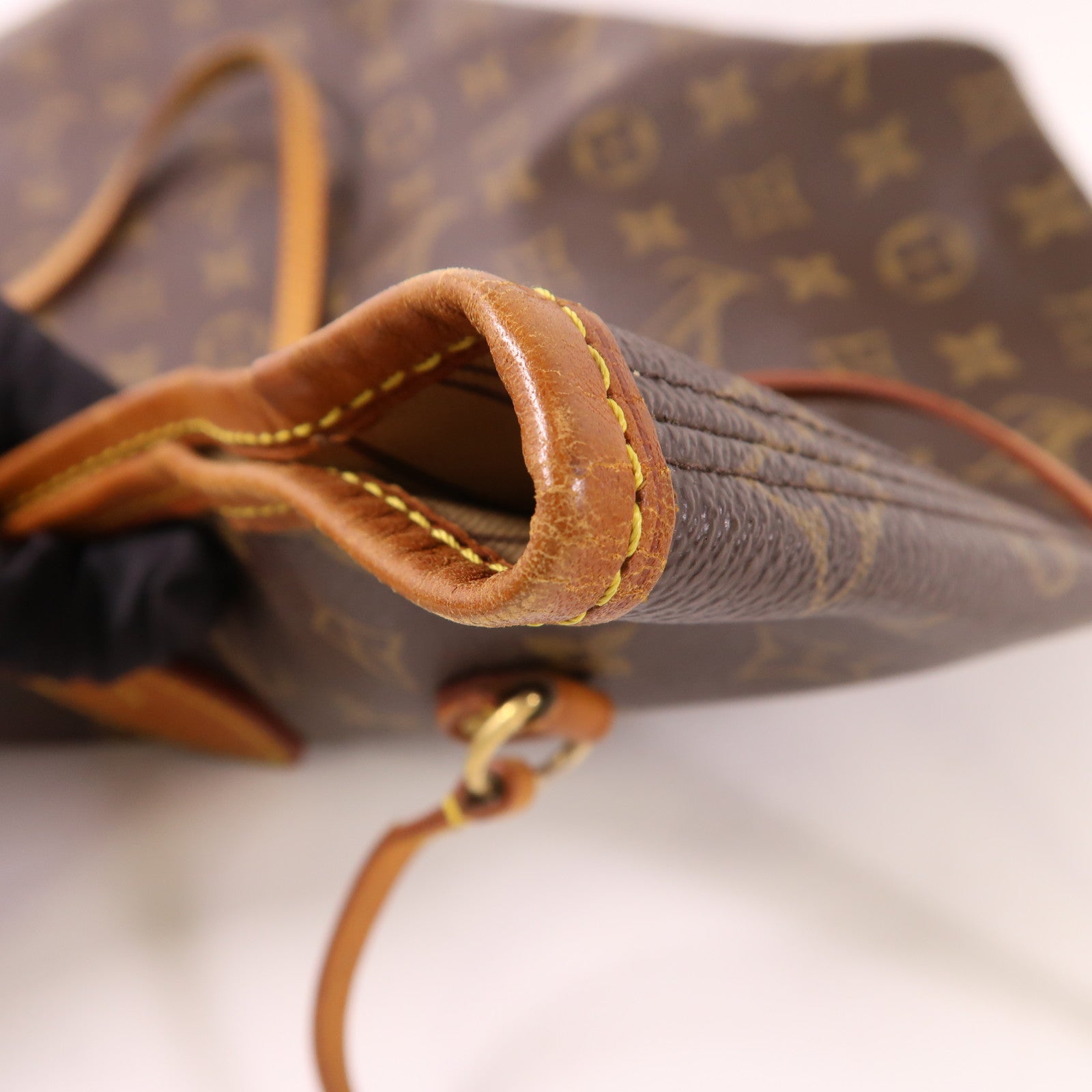 LOUIS VUITTON Monogram Neverfull MM金扣手挽袋
