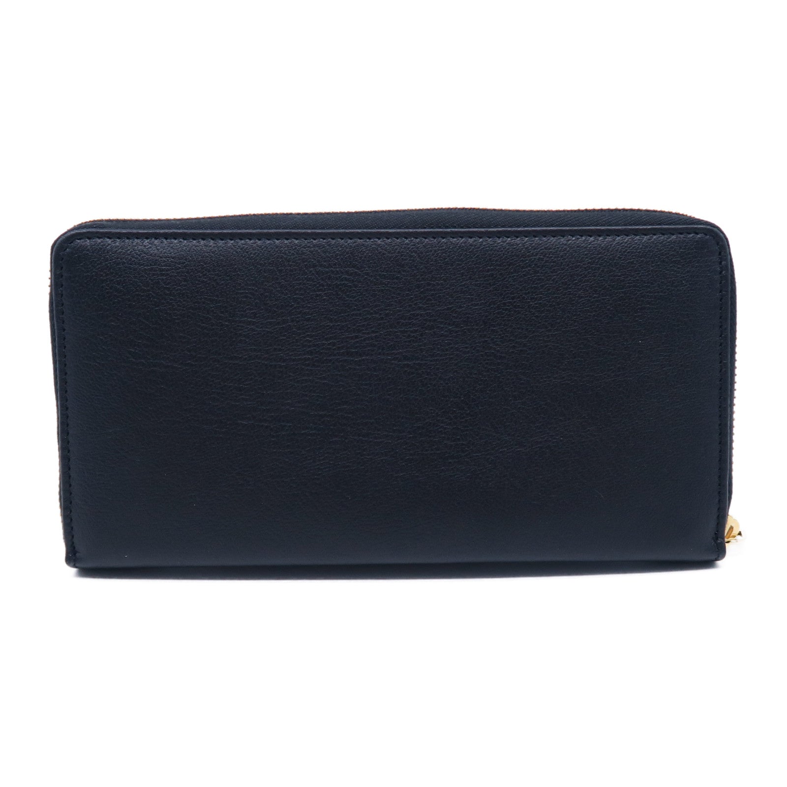 YVES SAINT LAURENT 【激減優惠】牛皮皮革Long Wallet金扣長錢包黑色