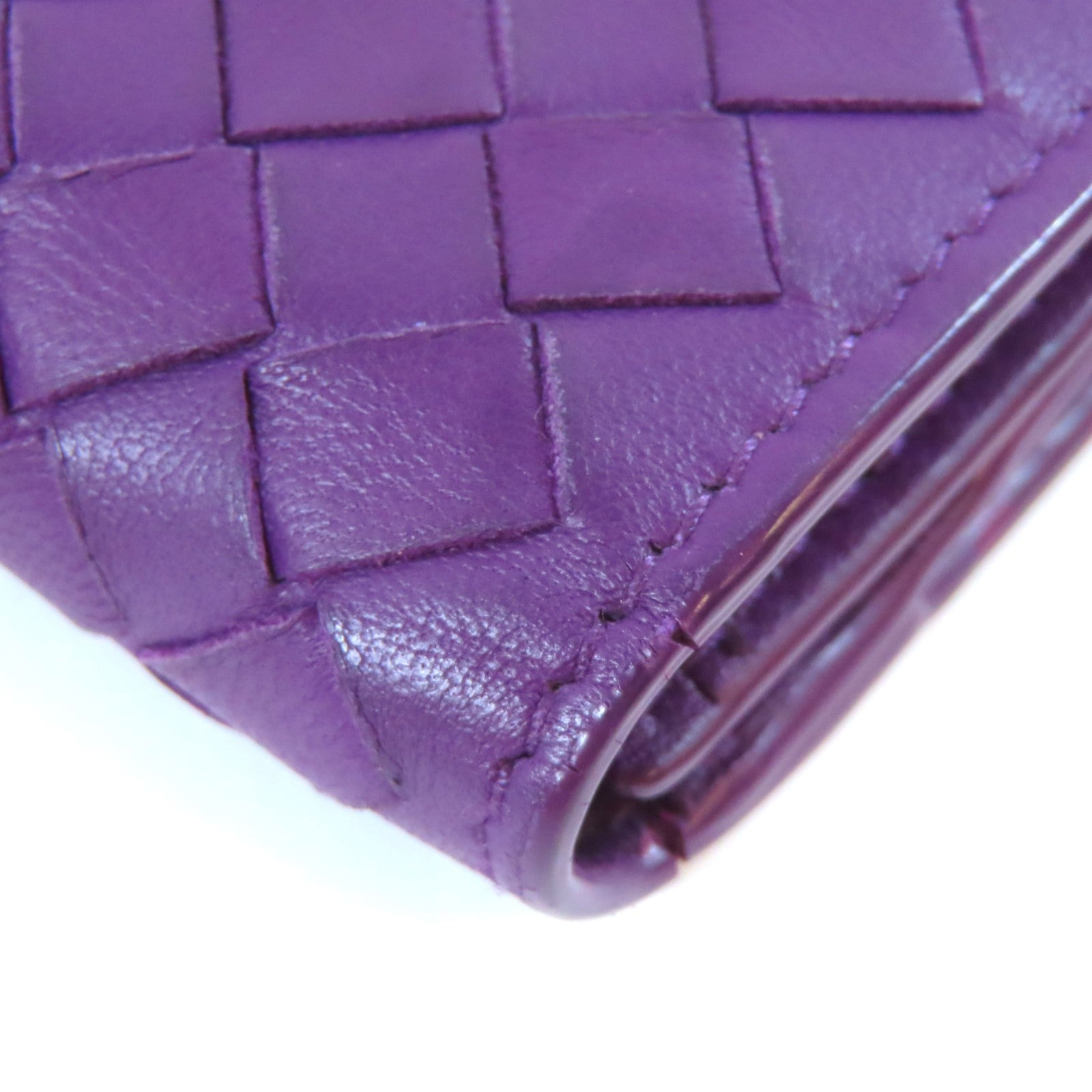 BOTTEGA VENETA 牛皮皮革Long wallet長錢包紫色