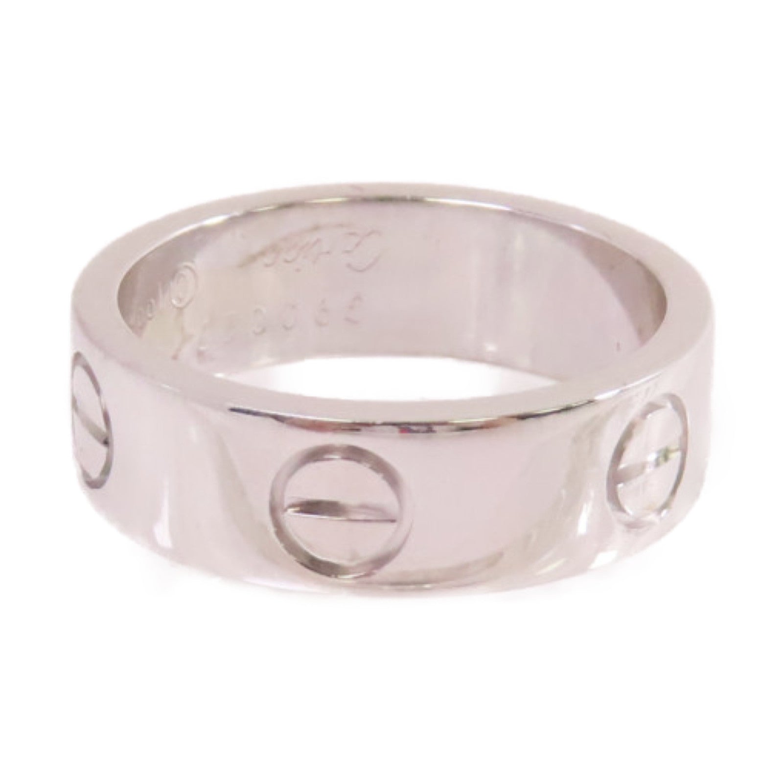 CARTIER 18K白金Love Ring戒指#50/US#5.5