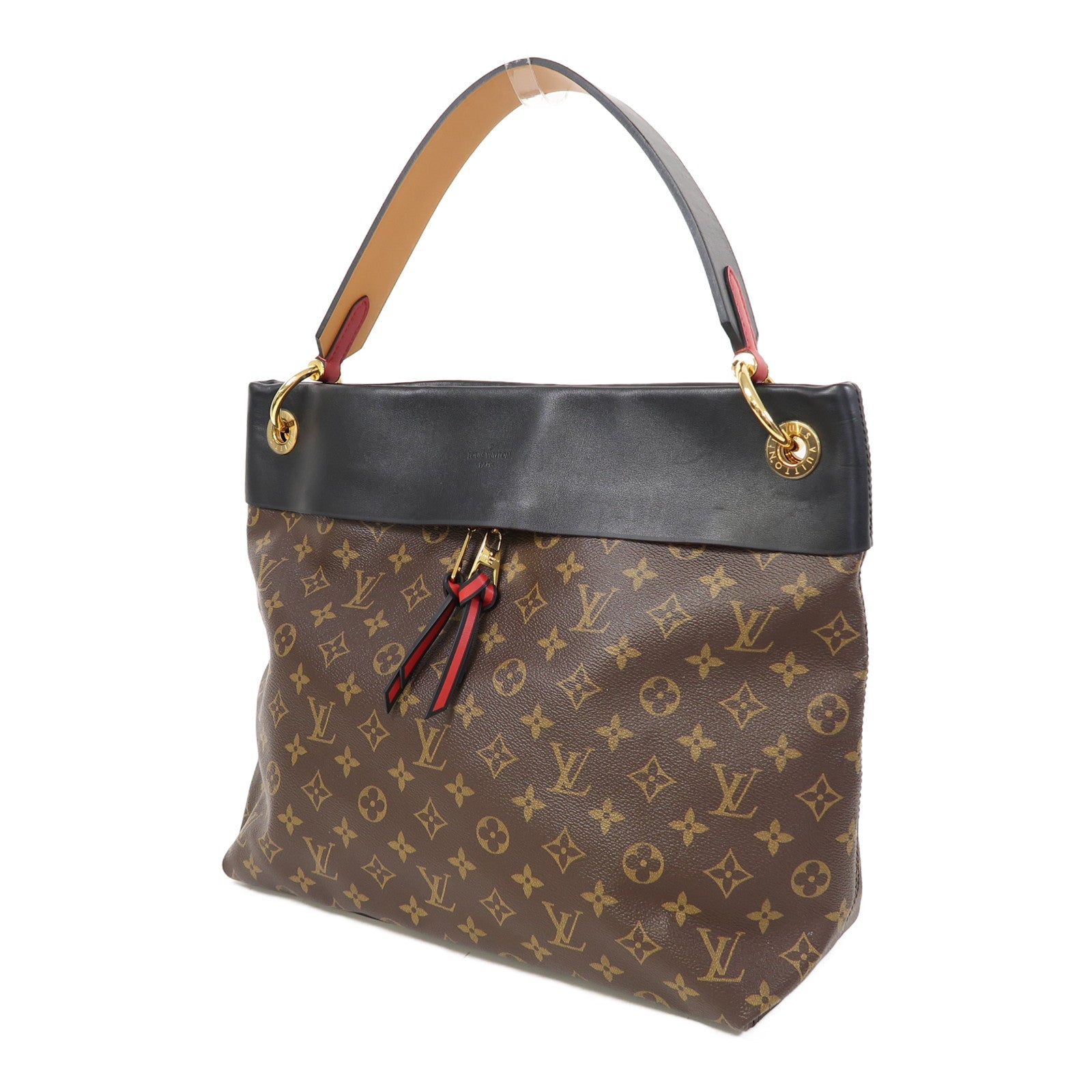 LOUIS VUITTON Monogram Tuileries Hobo金扣肩背袋啡色