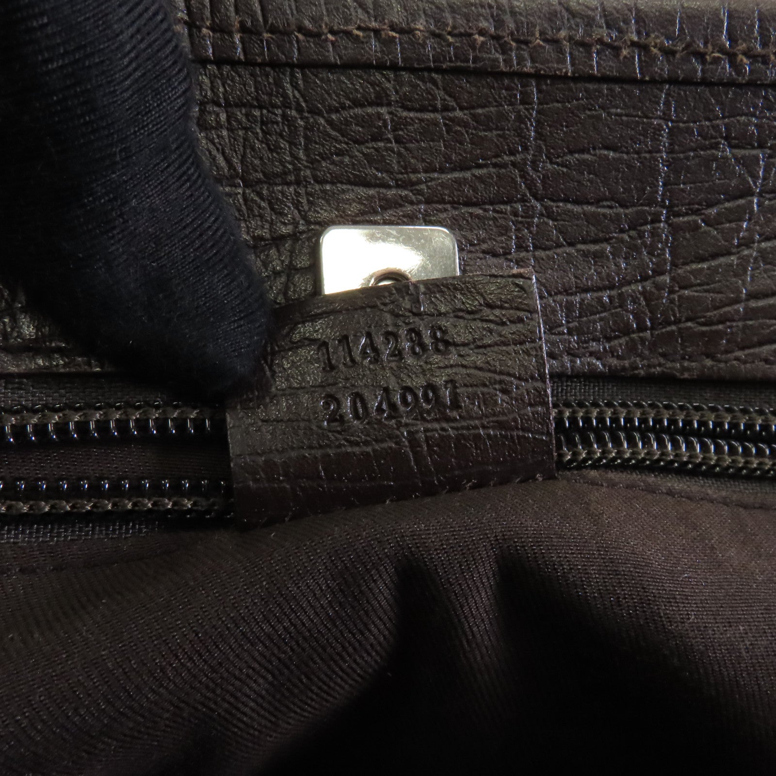 GUCCI 塗層帆布Tote Bag銀扣手挽袋棕色