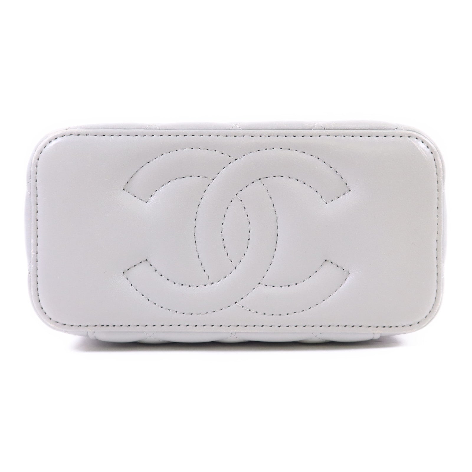 CHANEL 羊皮皮革Vanity Case金扣鏈帶肩背袋