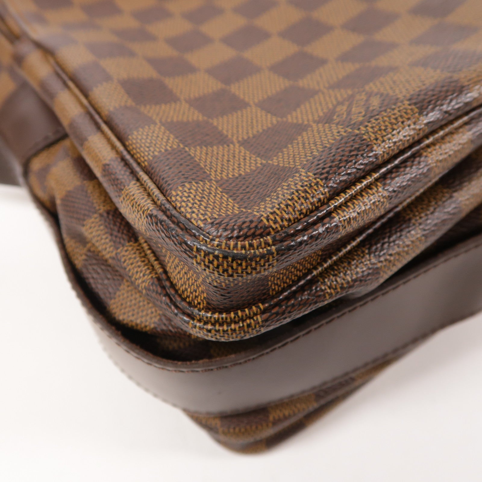 LOUIS VUITTON Damier Naviglio金扣肩背袋棕色