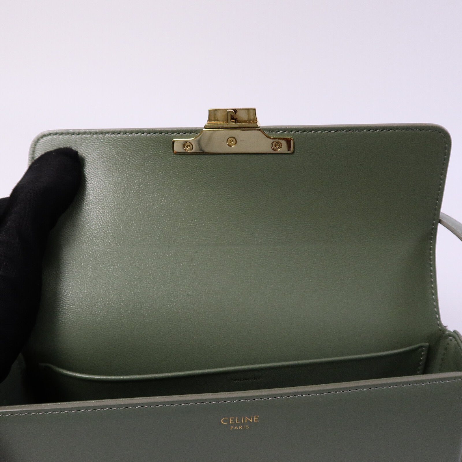 CELINE 牛皮皮革Claude肩背袋