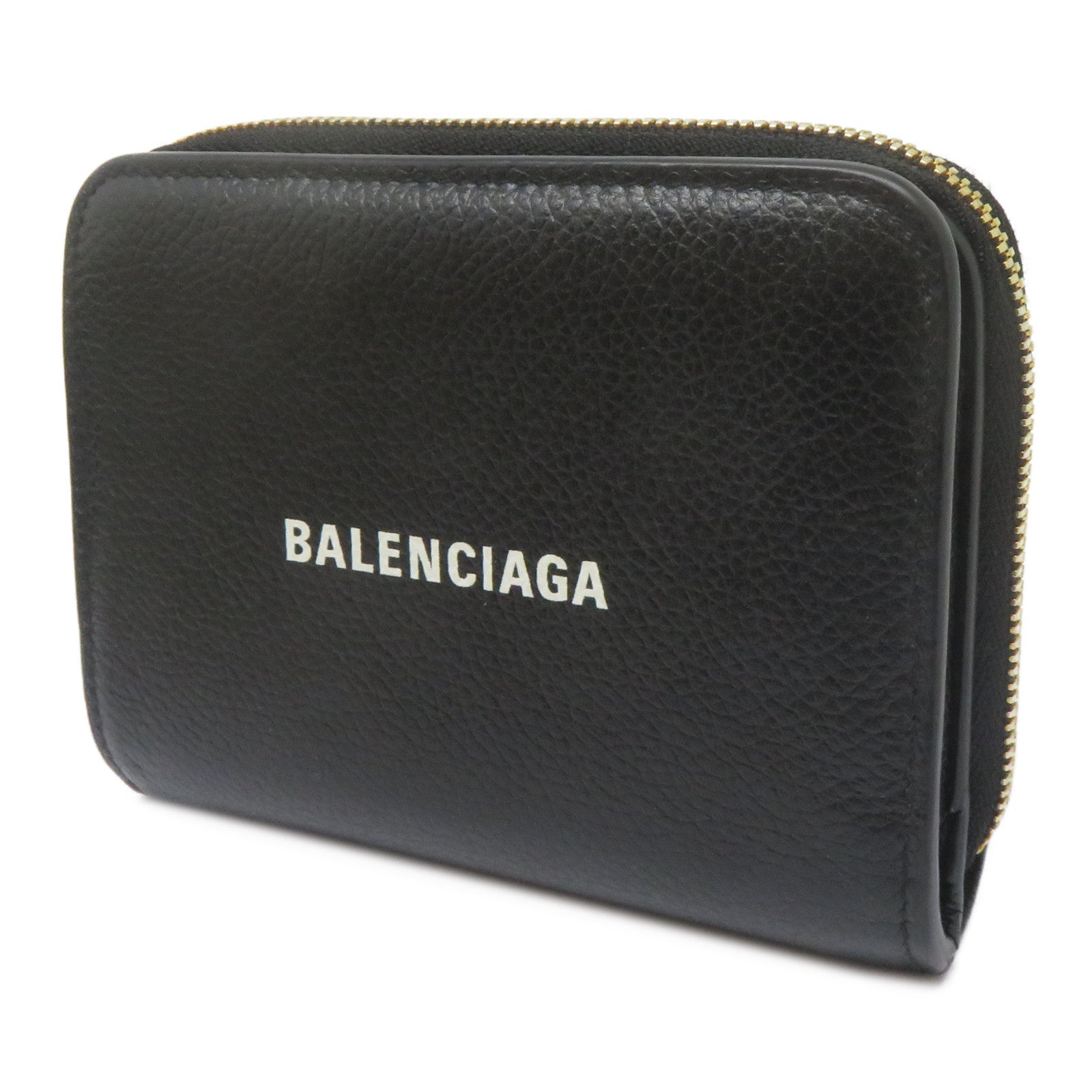 BALENCIAGA 【激減優惠】牛皮皮革Wallet金扣錢包黑色