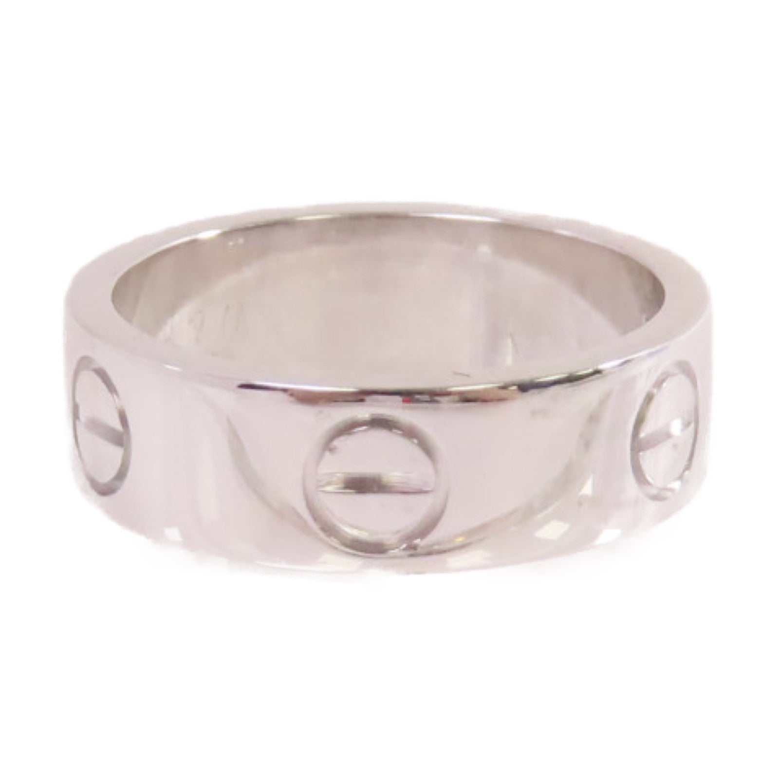 CARTIER 18K白金Love Ring戒指#50/US#5.5