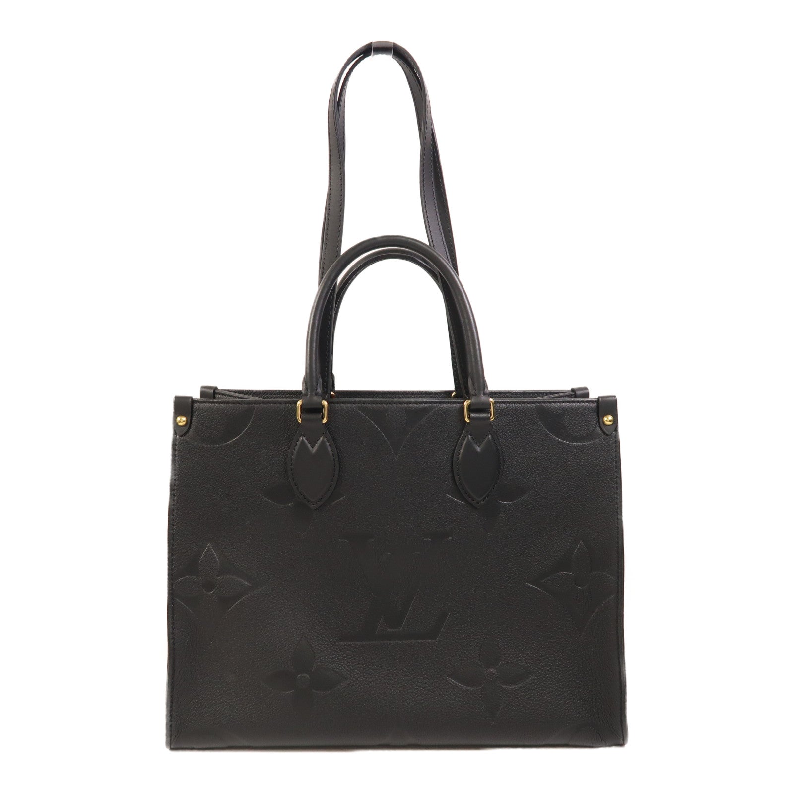 LOUIS VUITTON Monogram Empreinte On The Go MM金扣手挽肩背兩用袋