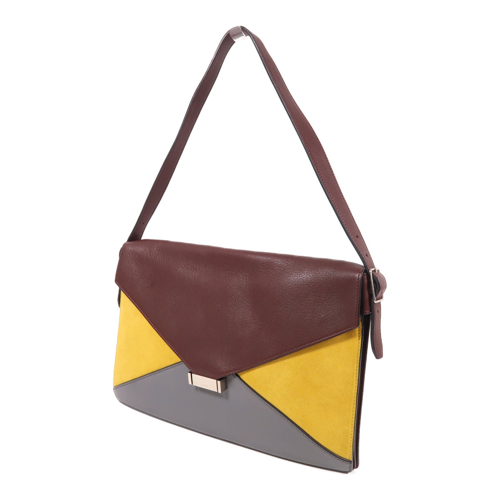CELINE 【激減優惠】牛皮皮革Shoulder Bag銀扣肩背袋