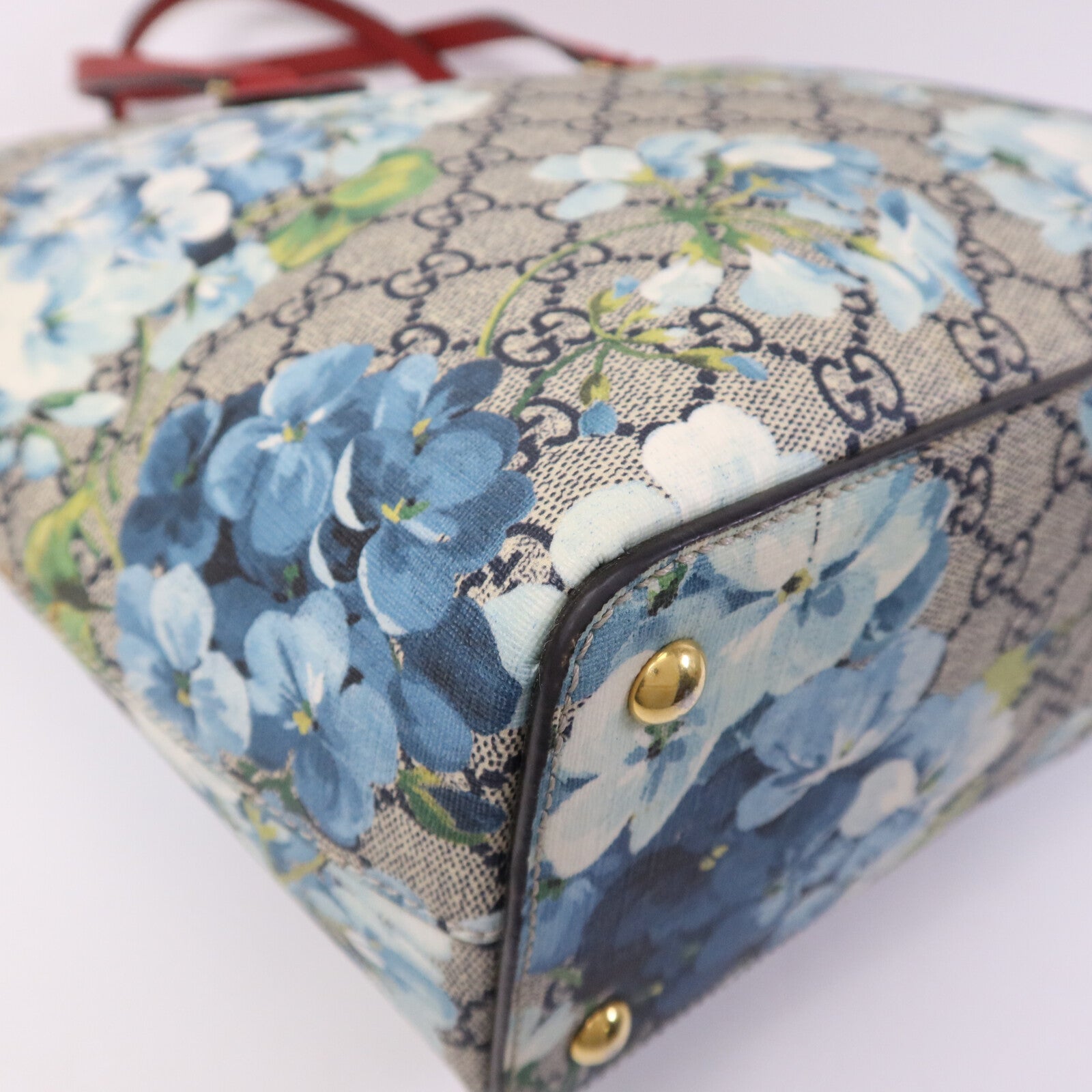 GUCCI 塗層帆布GG Supreme Blooms Tote Bag金扣手挽袋