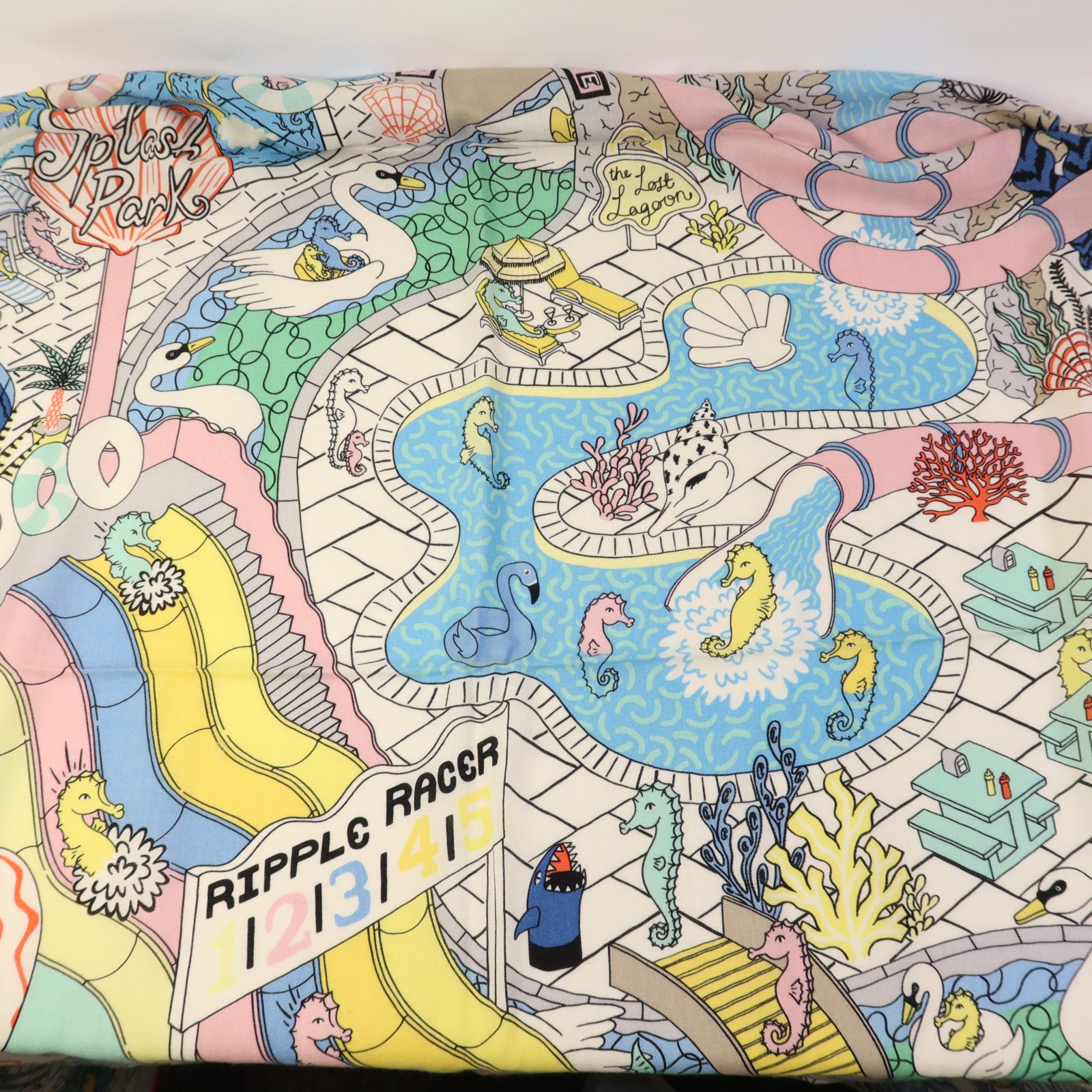HERMES 羊絨/絲質Scarf 140X140絲巾