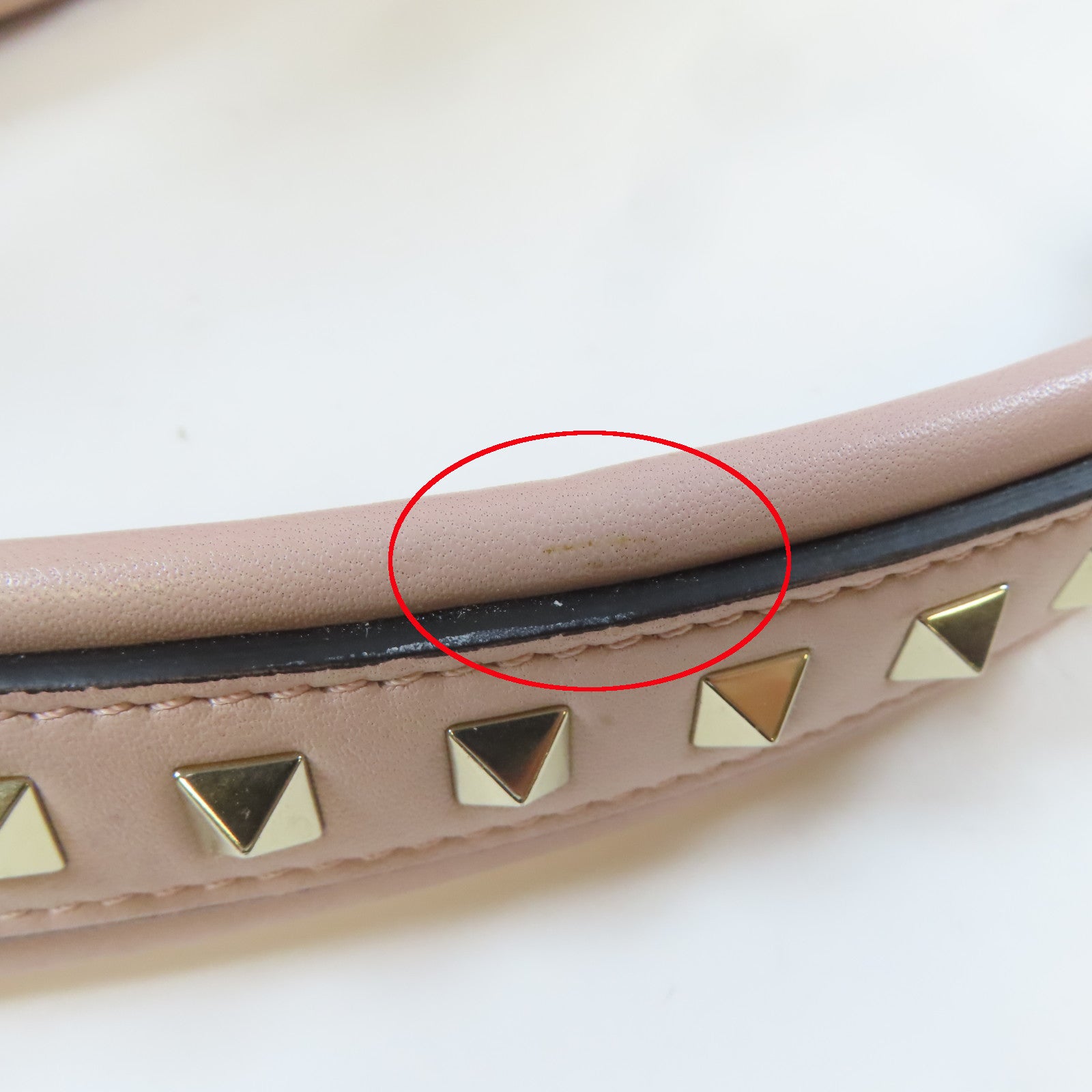 Valentino 【激減優惠】羊皮皮革2way Shoulder Bag金扣手挽肩背兩用袋粉紅色