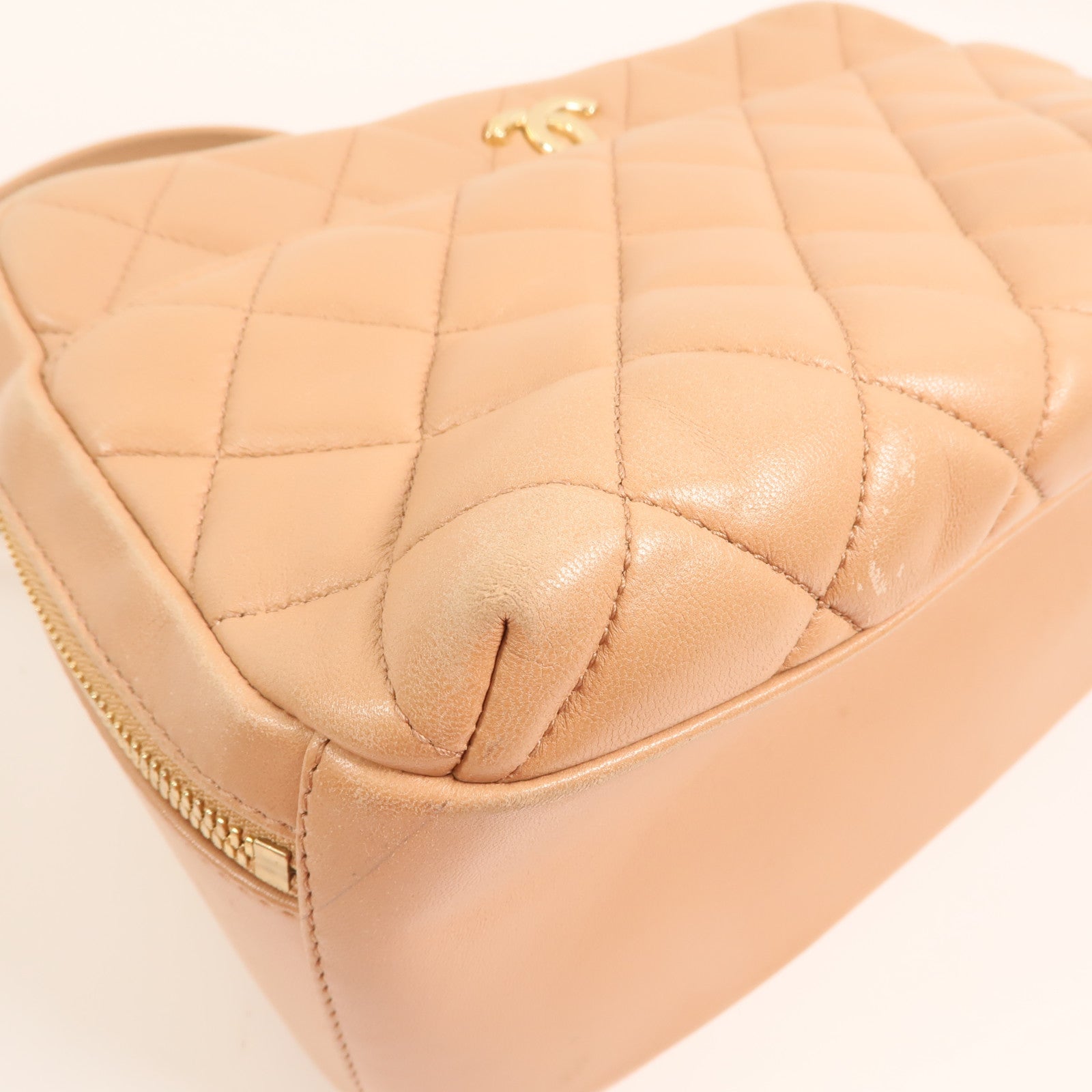 CHANEL 羊皮皮革Trendy CC Bowling金扣鏈帶手挽肩背兩用袋