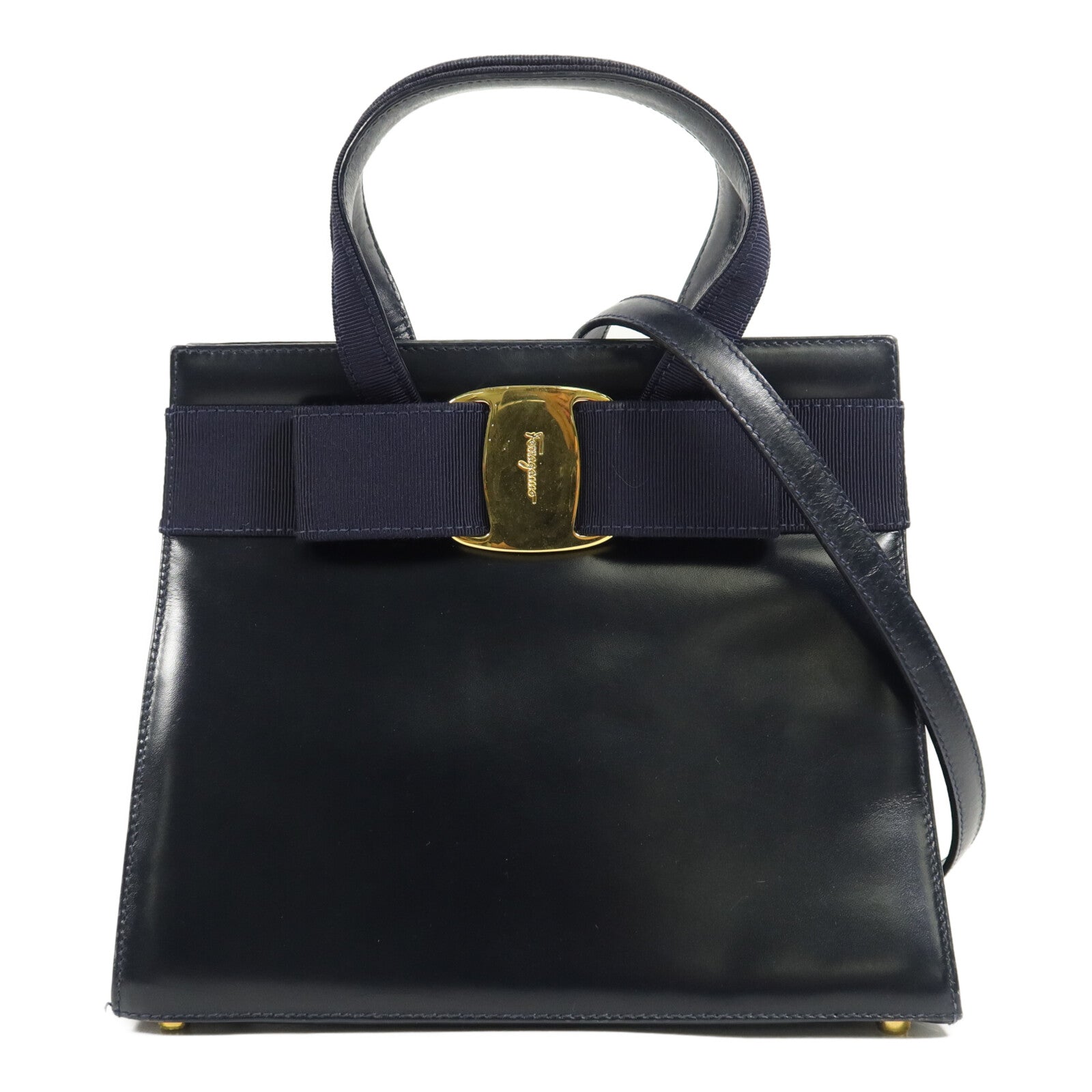 Salvatore Ferragamo 牛皮皮革Vara Ribbon手挽肩背兩用袋