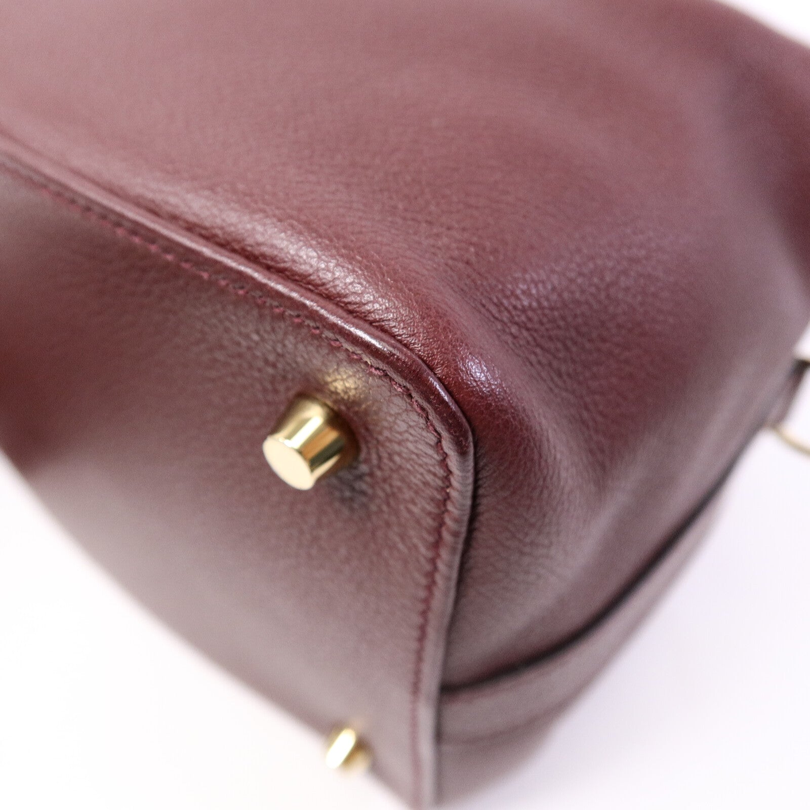 HERMES Evercolor皮革Tool Box 20手挽肩背兩用袋Dark Red