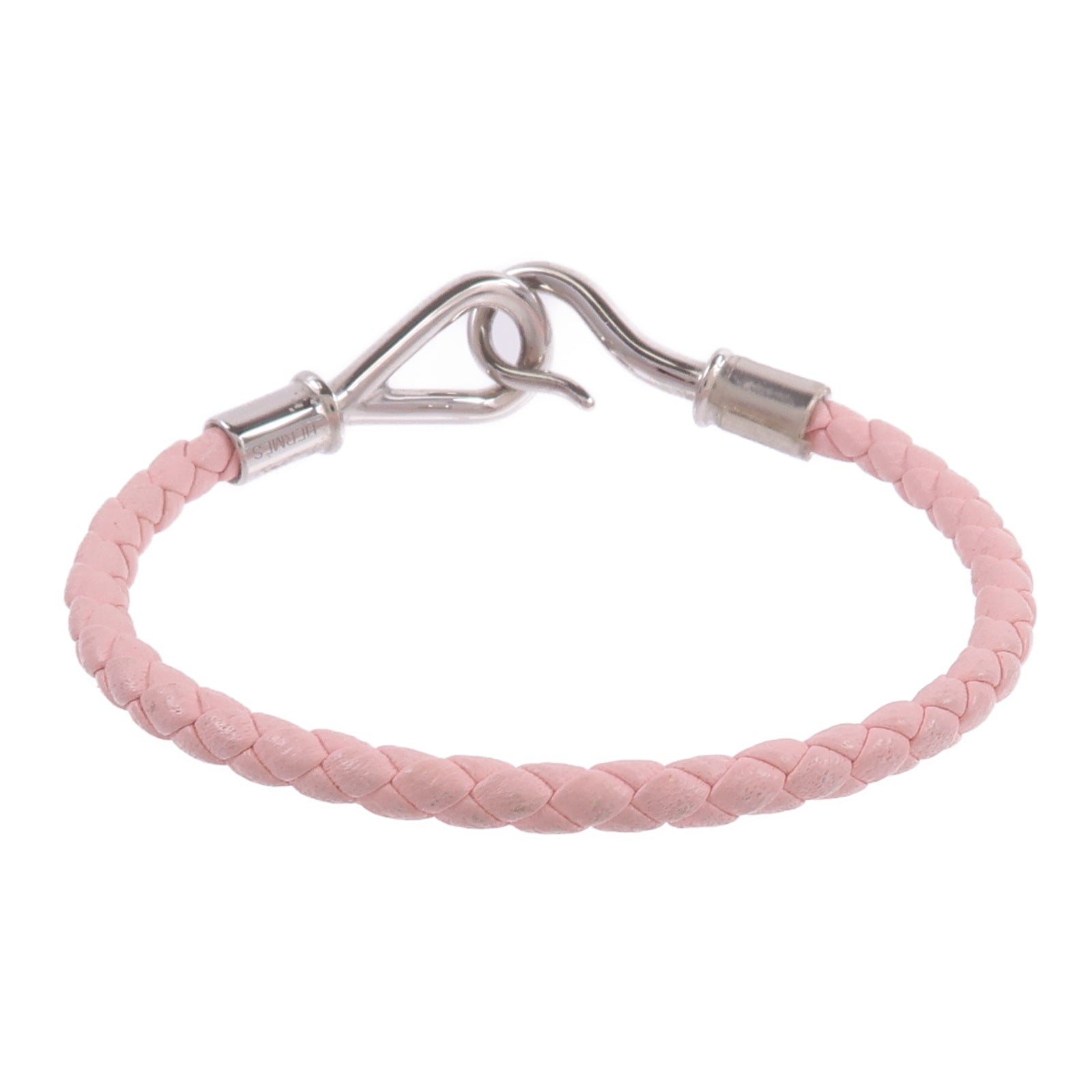 HERMES Swift皮革Jumbo H Bracelet手帶Rose Sakura