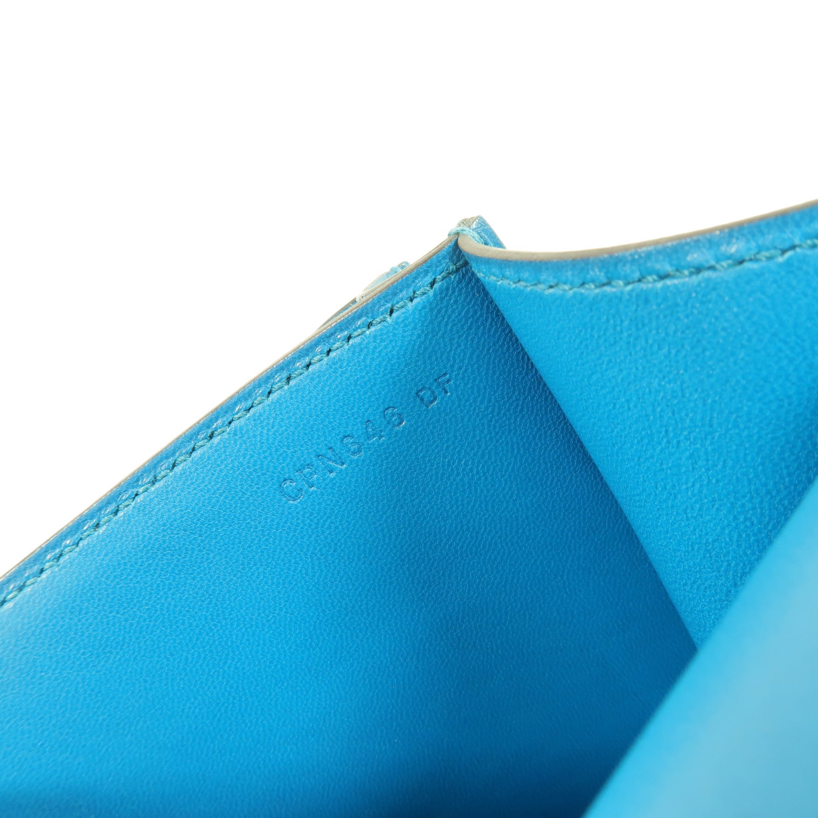 HERMES Swift皮革Constance Mini肩背袋Bleu Zanzibar