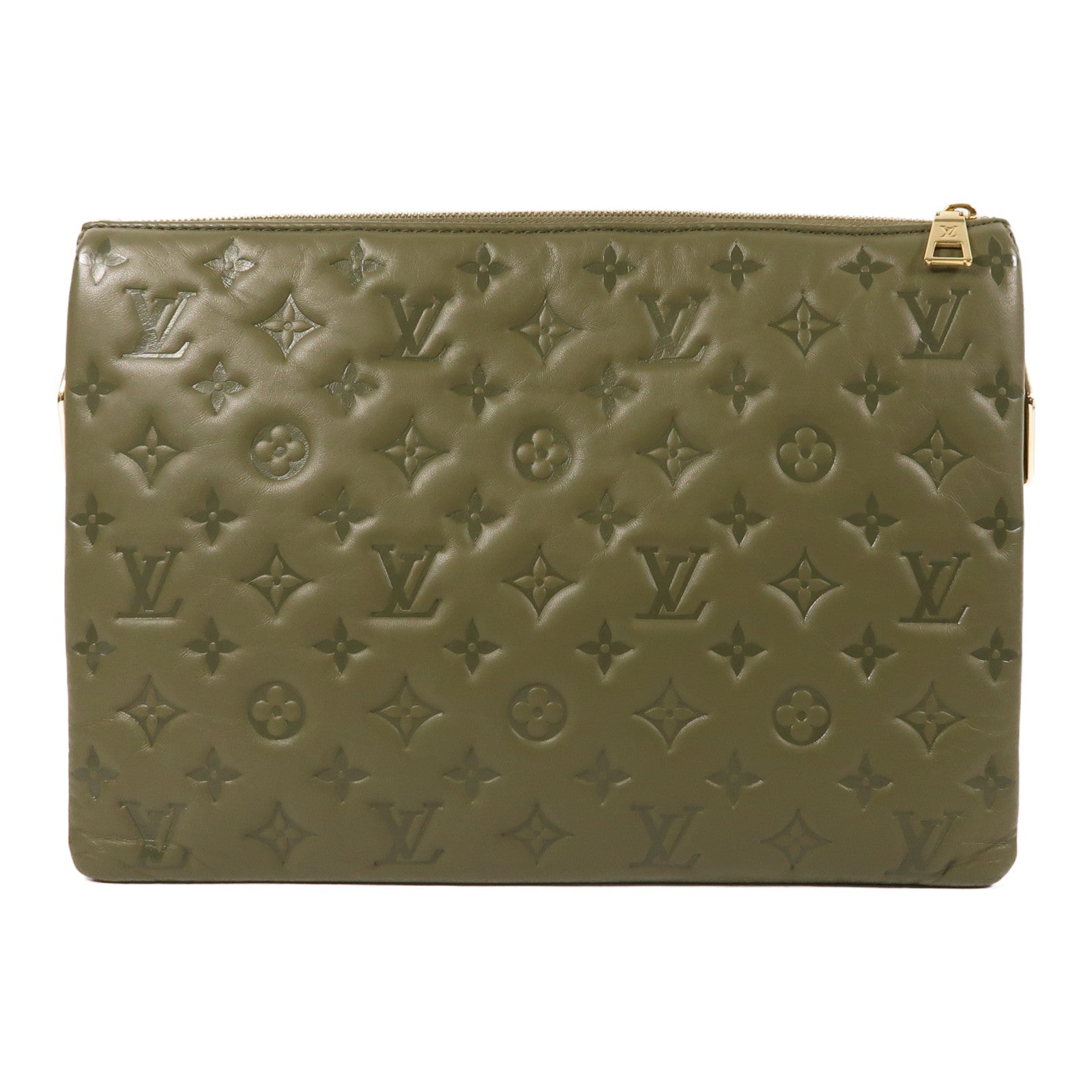 LOUIS VUITTON Monogram Embossed Coussin MM金扣肩背袋