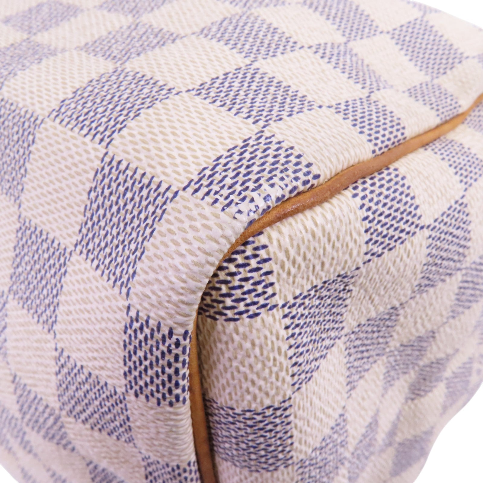 LOUIS VUITTON Damier Azur Speedy 30金扣手挽袋