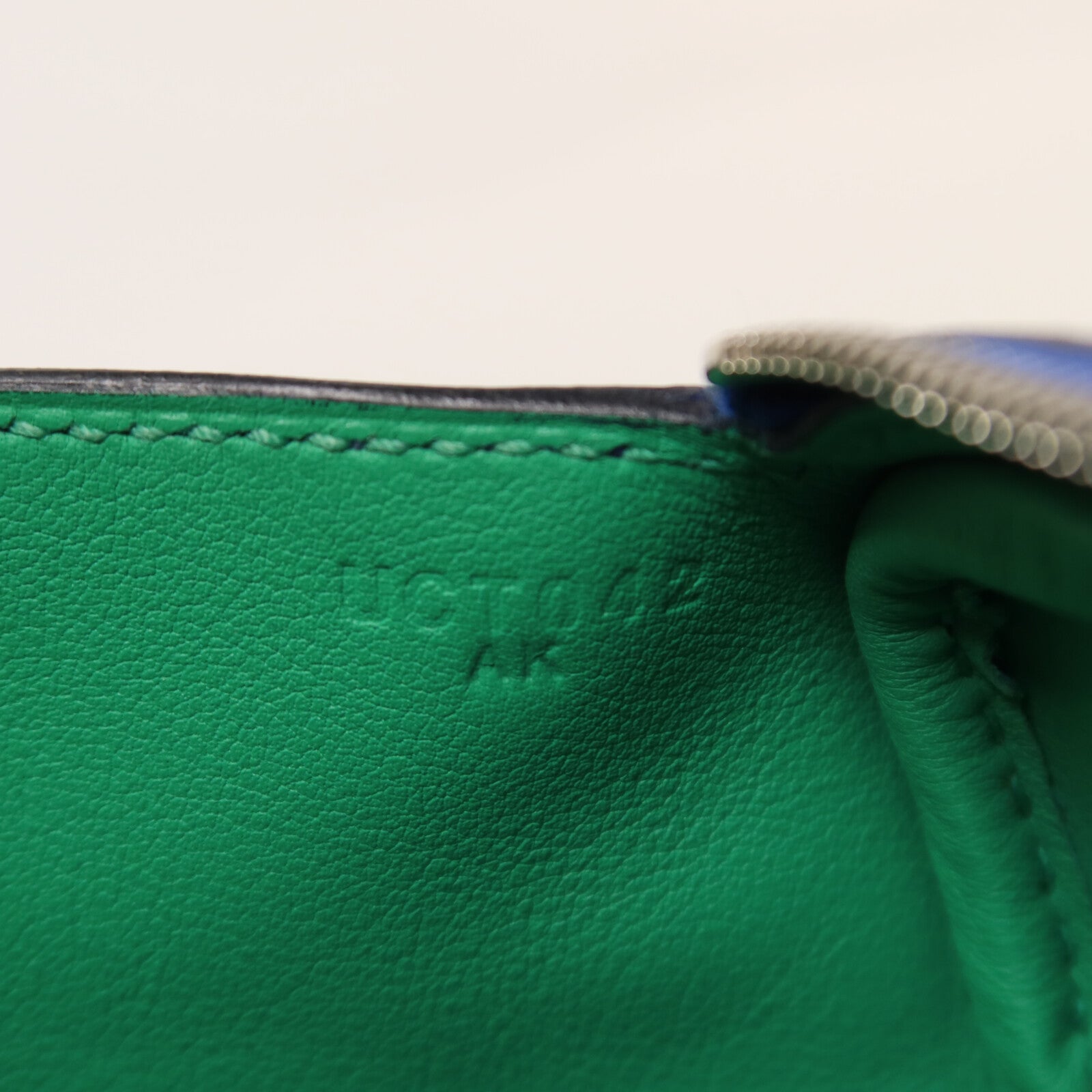 HERMES Swift皮革Mini Lindy手挽肩背兩用袋Bleu Royal/Menthe