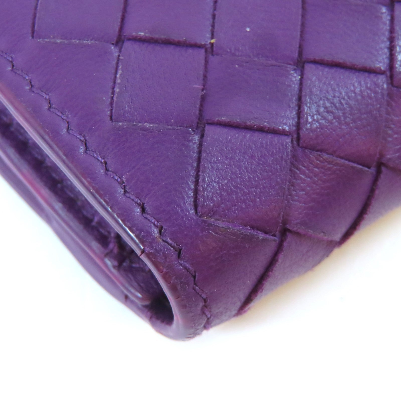 BOTTEGA VENETA 牛皮皮革Long wallet長錢包紫色