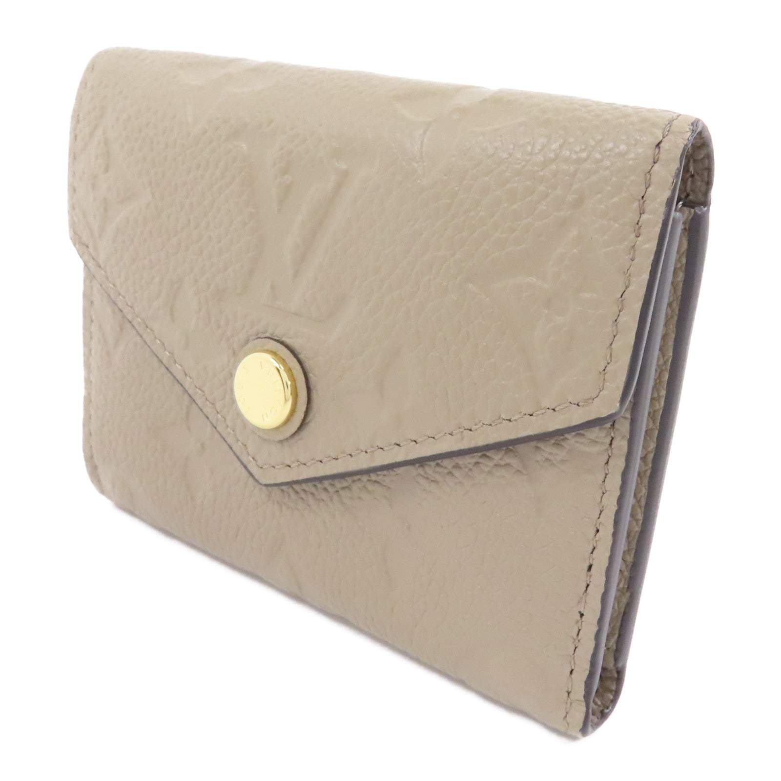 LOUIS VUITTON Monogram Empreinte Zoe Wallet金扣錢包米色