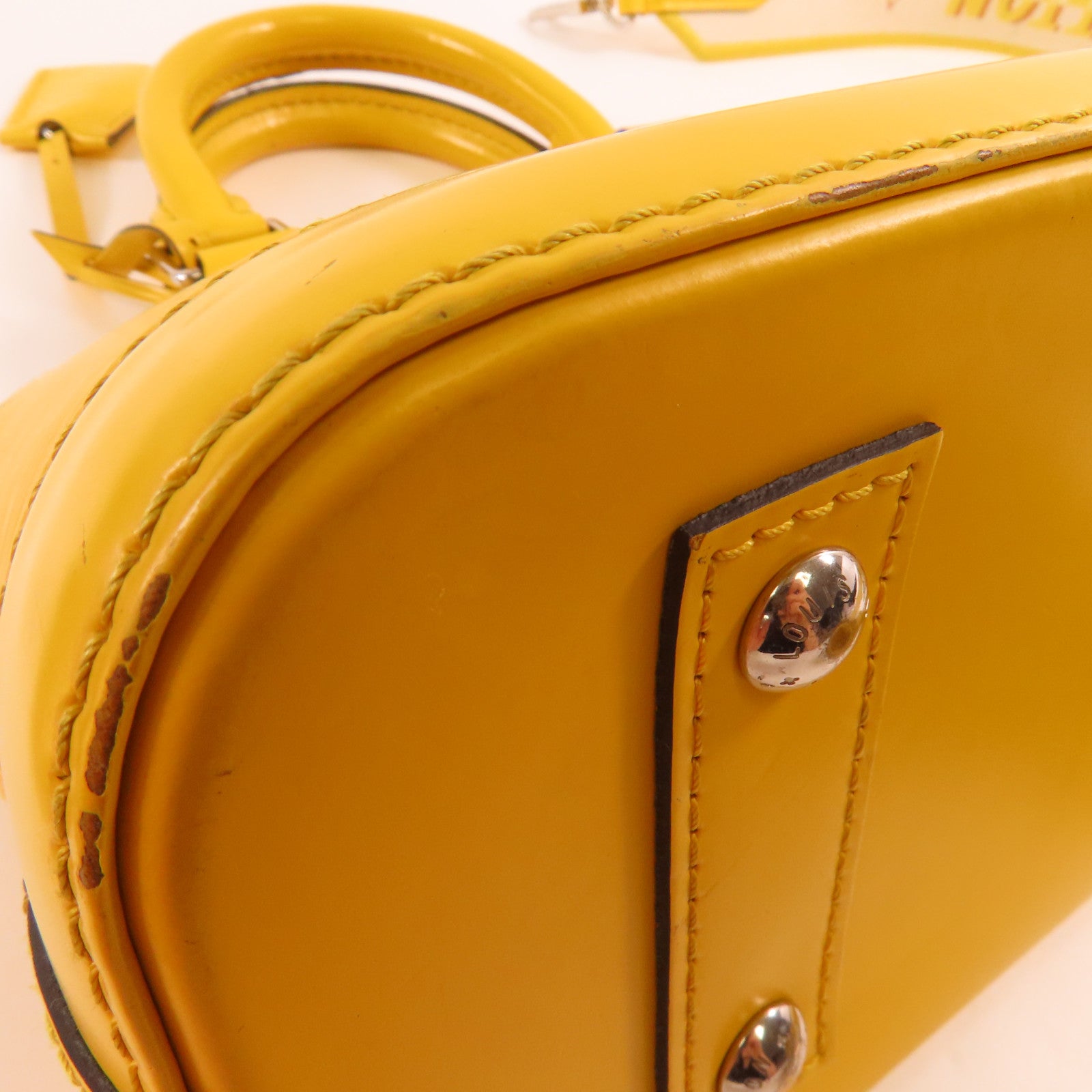 LOUIS VUITTON Epi Alma BB銀扣手挽肩背兩用袋