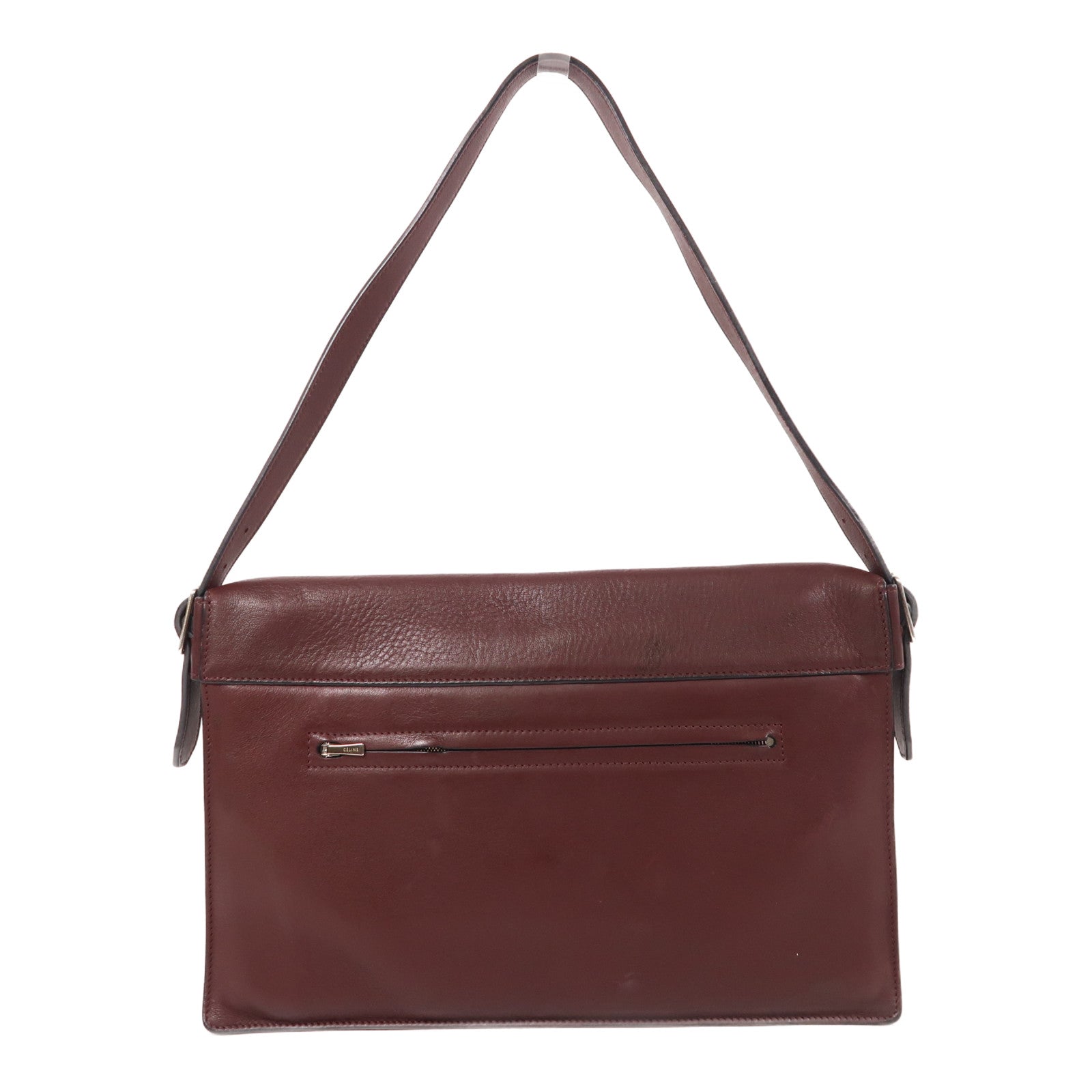 CELINE 【激減優惠】牛皮皮革Shoulder Bag銀扣肩背袋