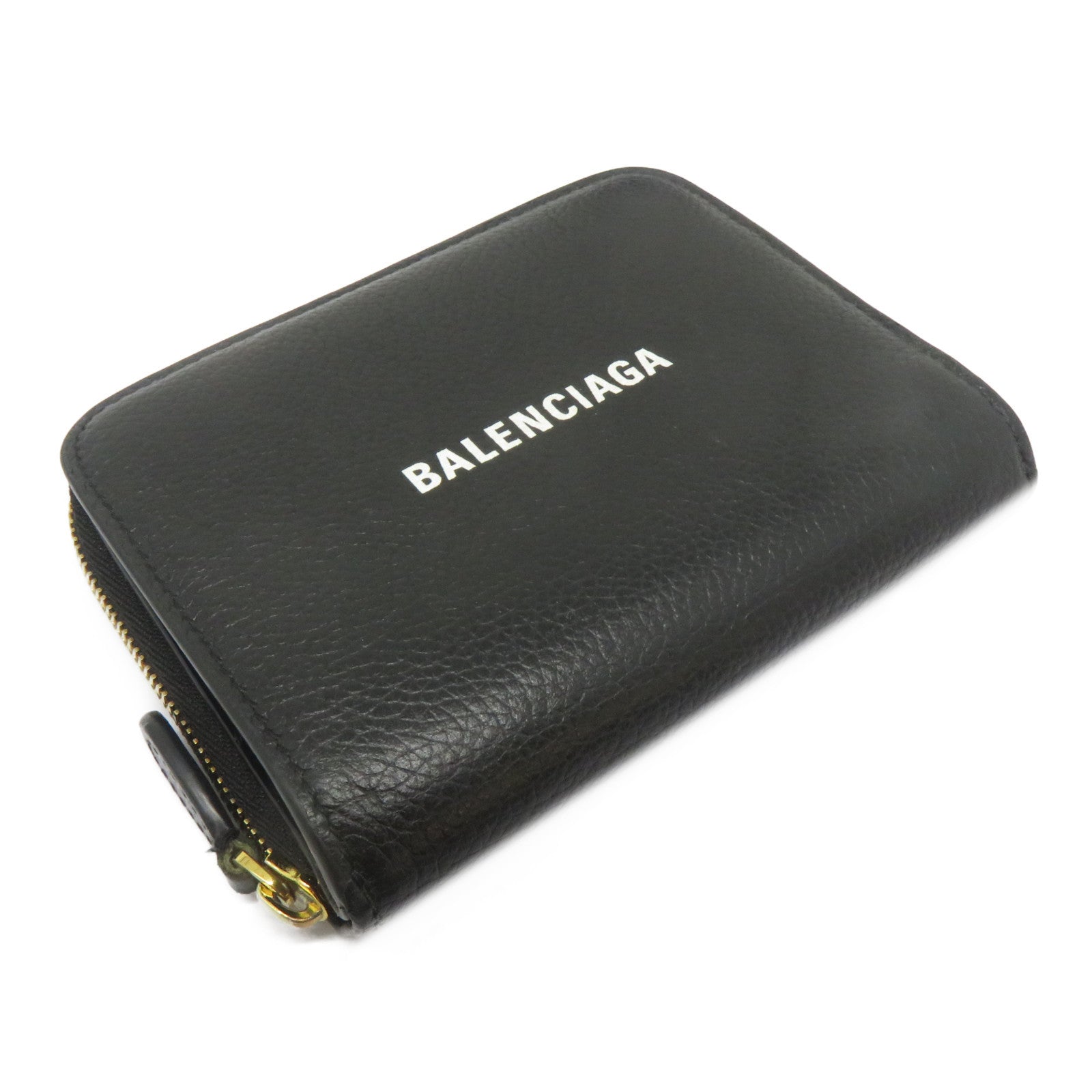 BALENCIAGA 【激減優惠】牛皮皮革Wallet金扣錢包黑色