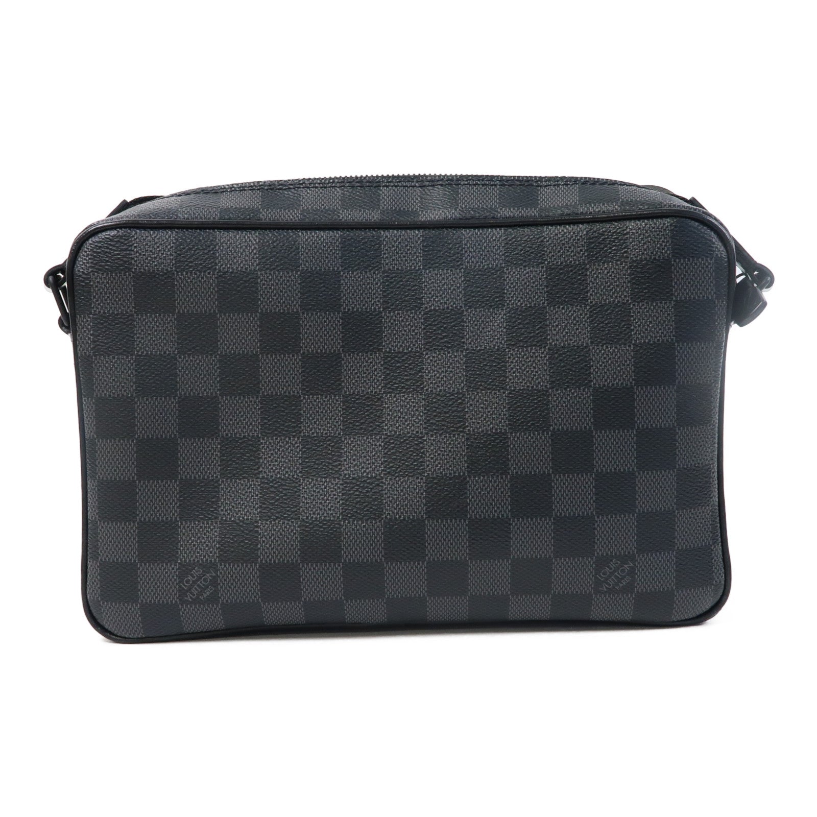 LOUIS VUITTON Damier Graphite Utility Messenger肩背袋黑色