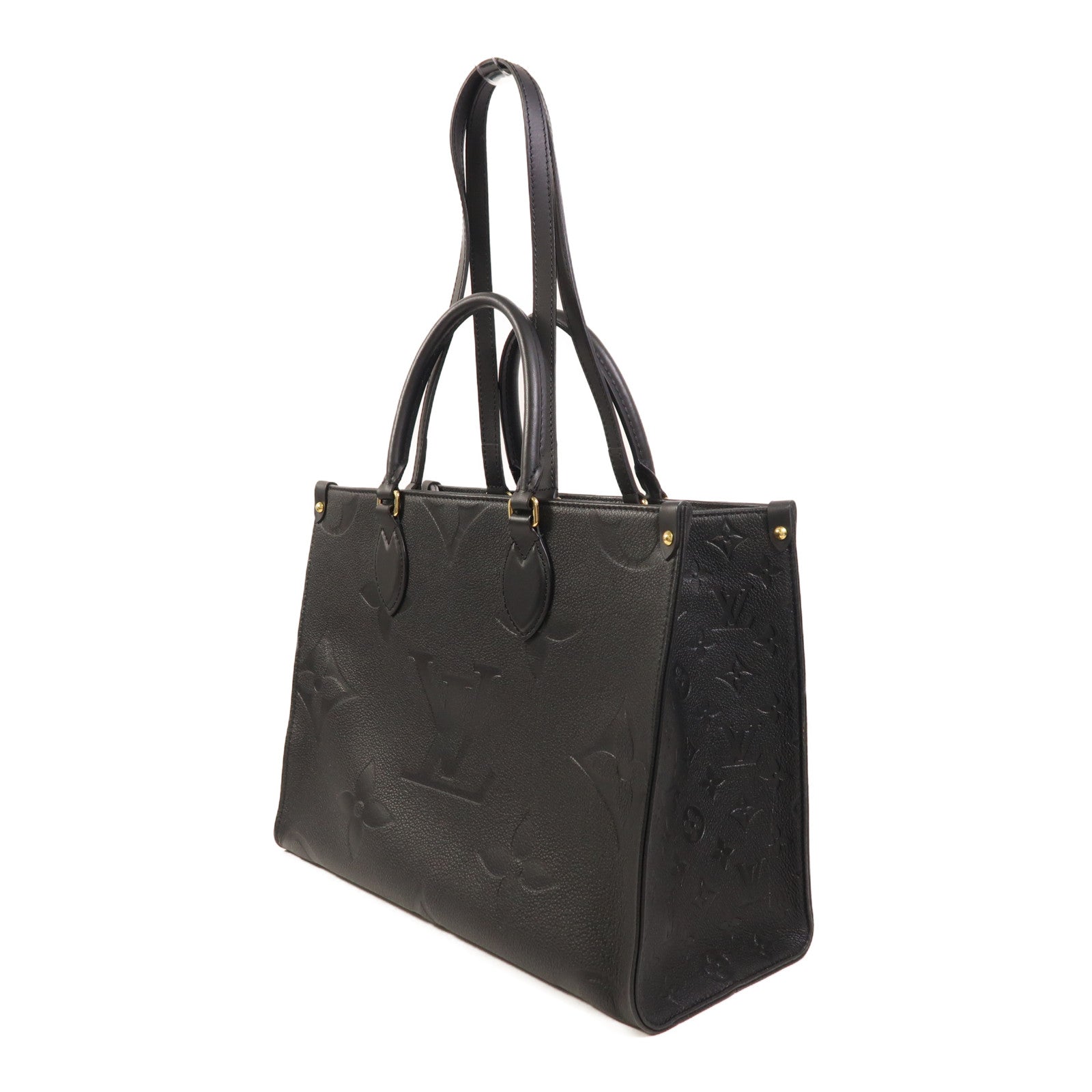 LOUIS VUITTON Monogram Empreinte On The Go MM金扣手挽肩背兩用袋