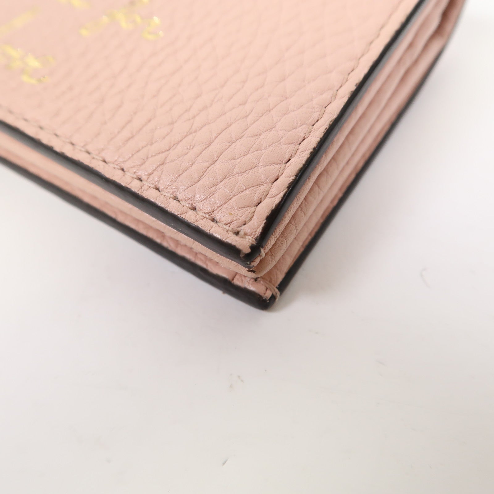 GUCCI 牛皮皮革Animalier Bee Wallet錢包粉紅色