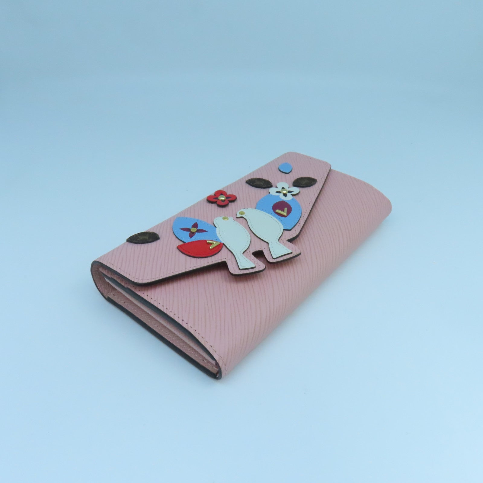 LOUIS VUITTON 【清倉大減價】Epi Sarah金扣長錢包粉色