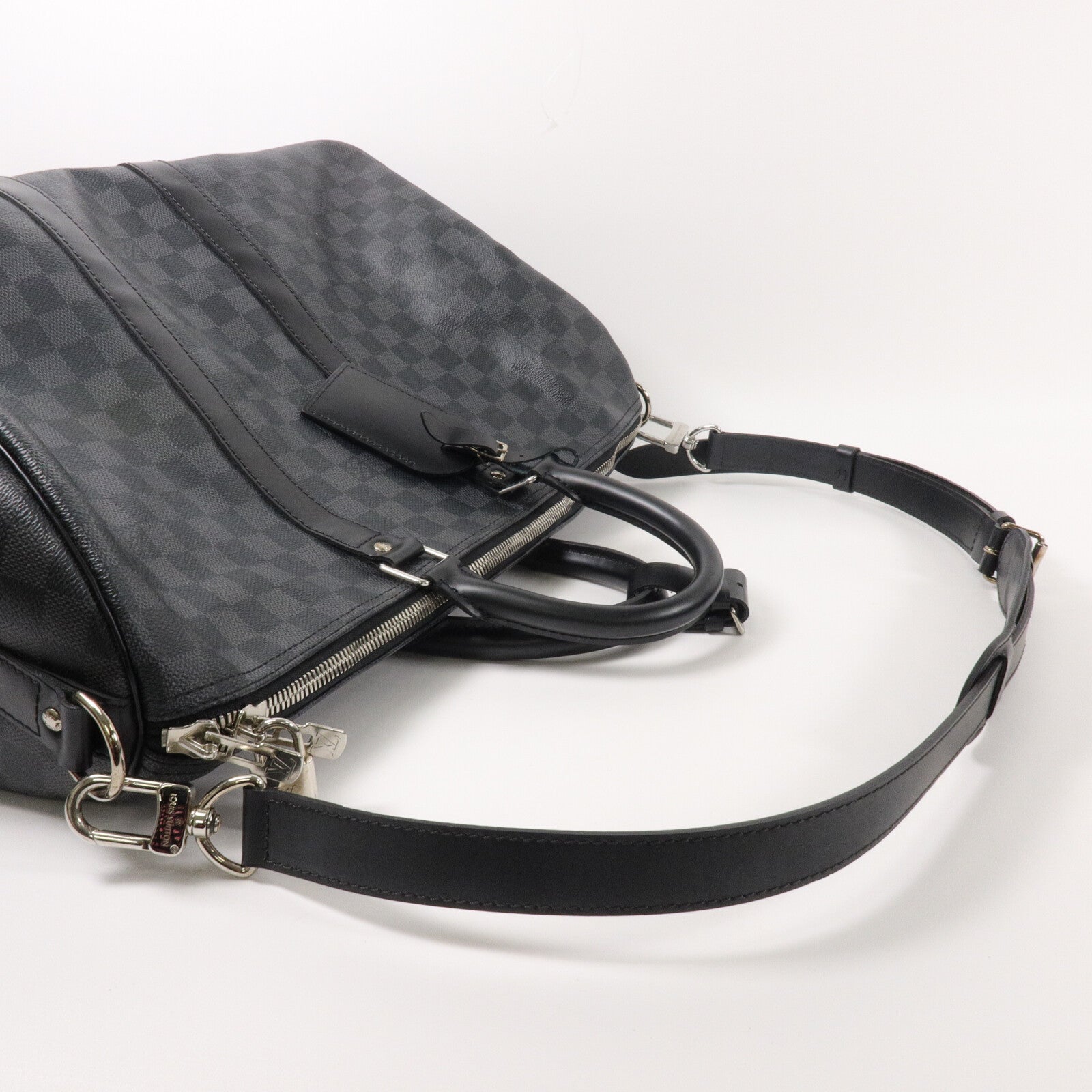 LOUIS VUITTON Damier Graphite Keepall 45 Bandouliere手挽肩背兩用袋