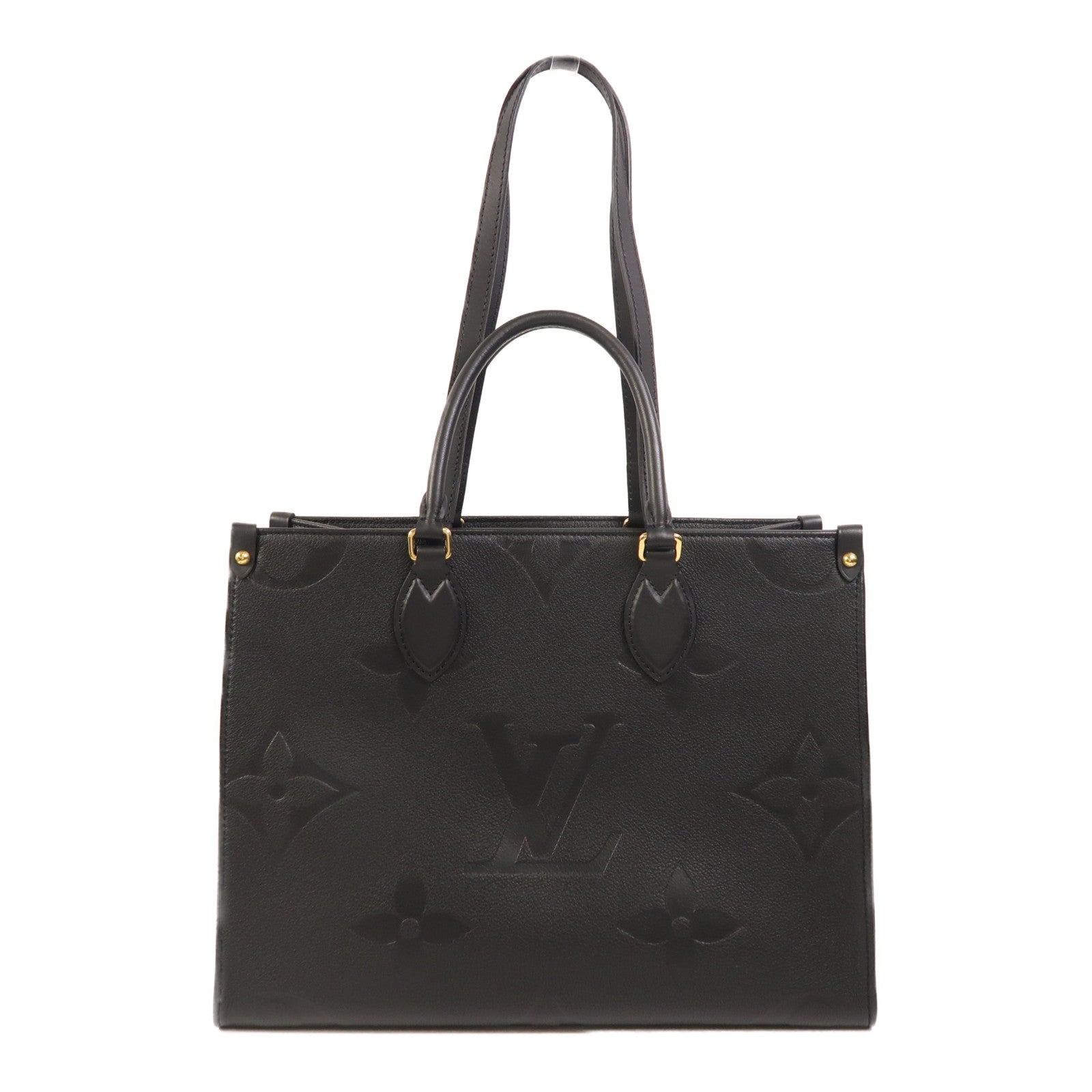 LOUIS VUITTON Monogram Empreinte On The Go MM金扣手挽肩背兩用袋